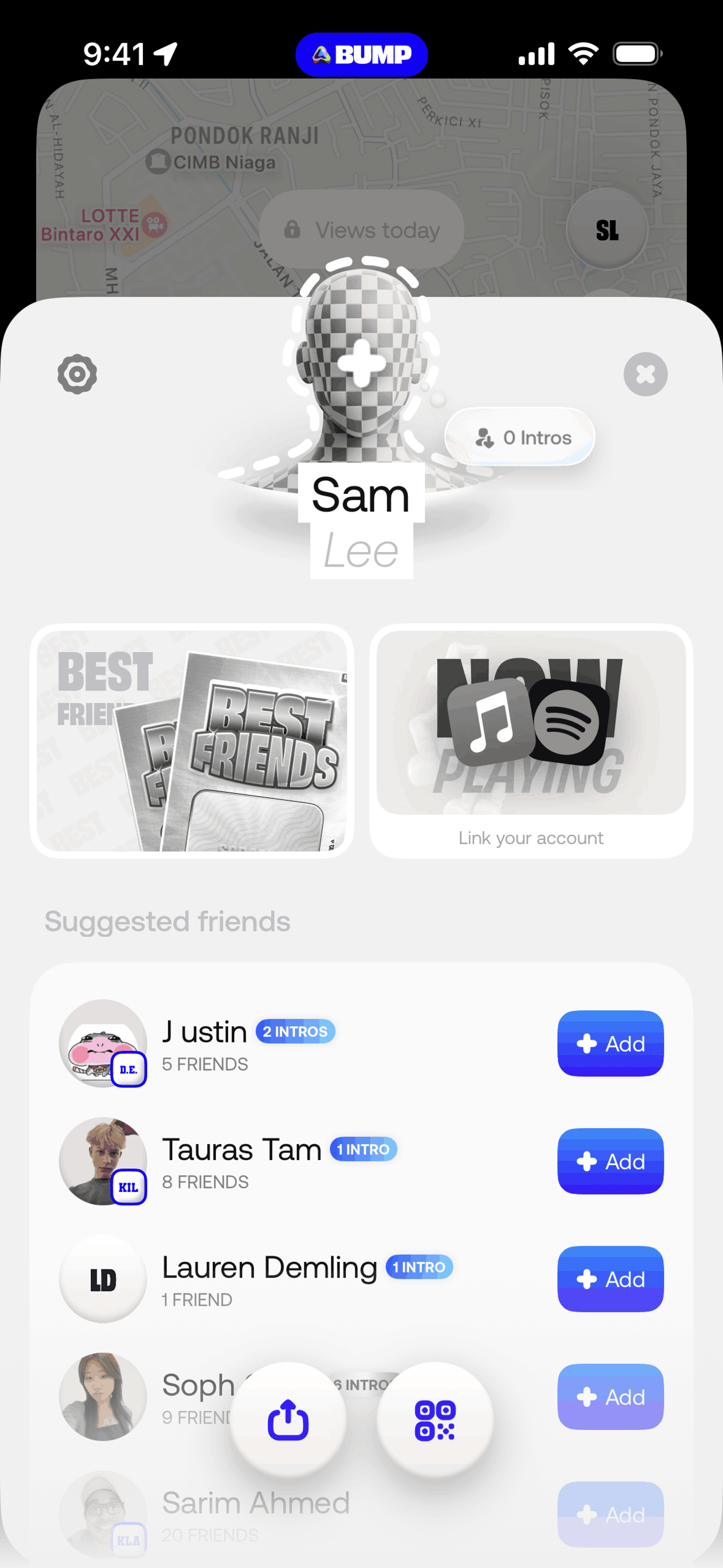 Bump iOS Social Networking interface screenshot 19