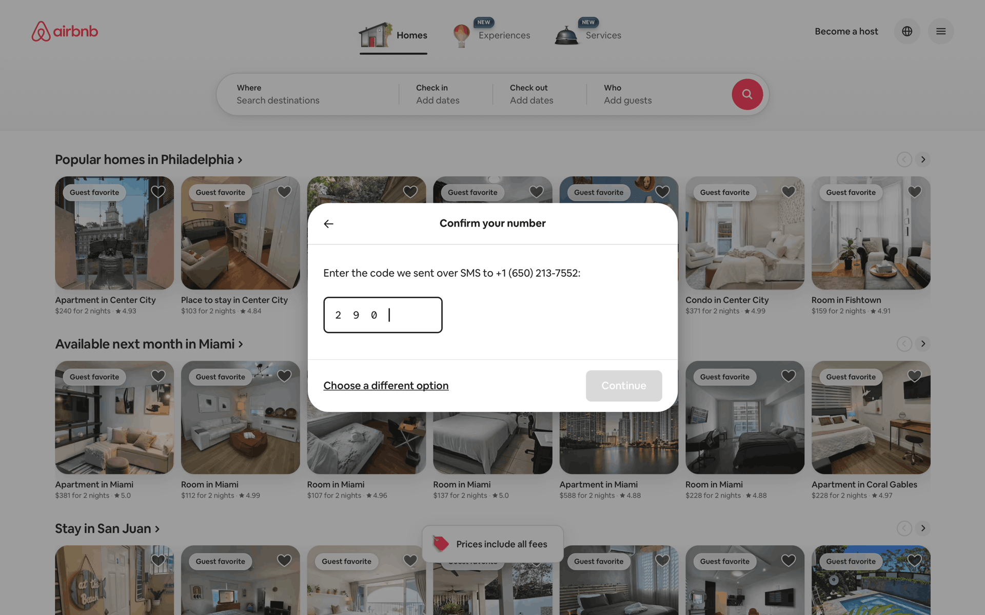 Onboarding on Airbnb (web) screen 10