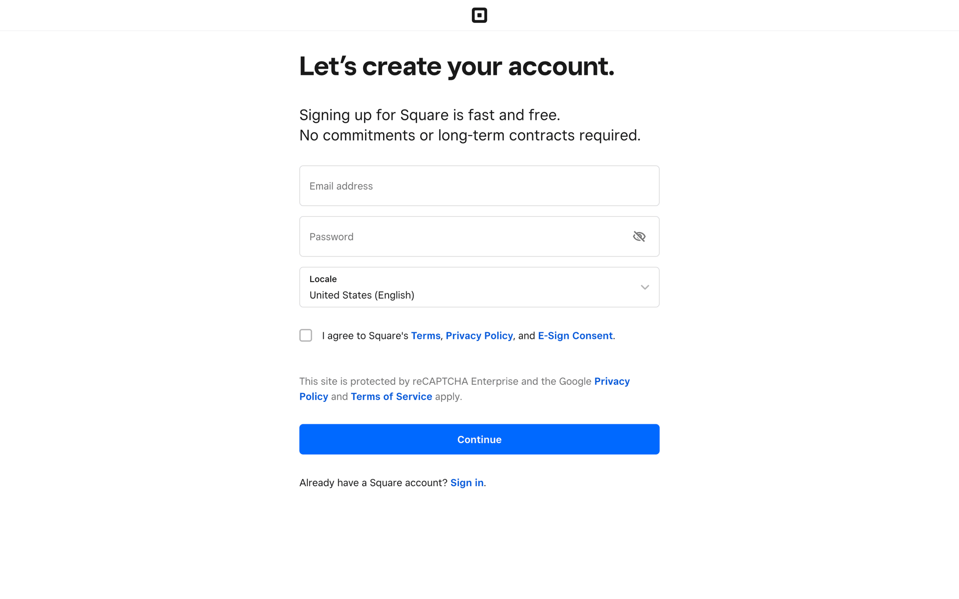Square Web Finance interface screenshot 12