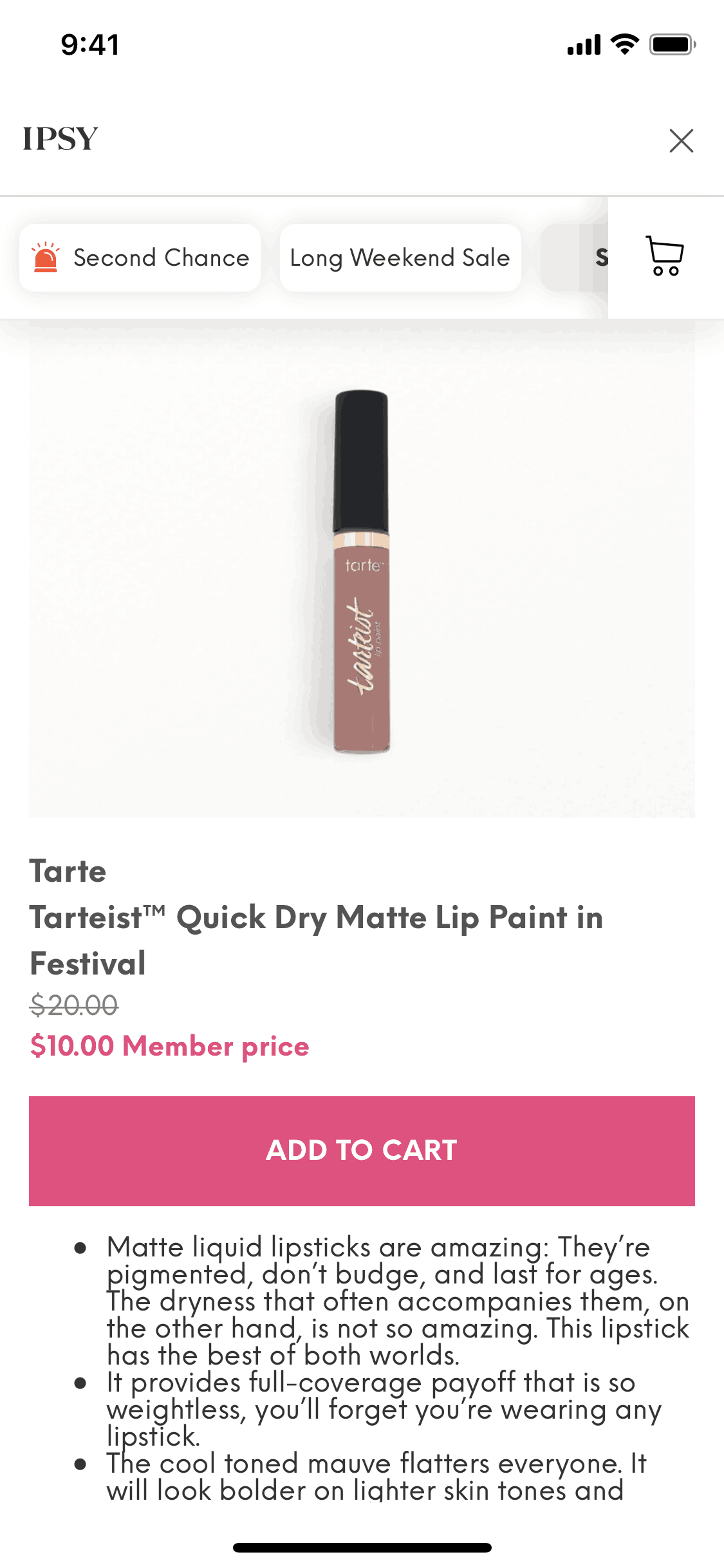 IPSY iOS Shopping interface screenshot 17