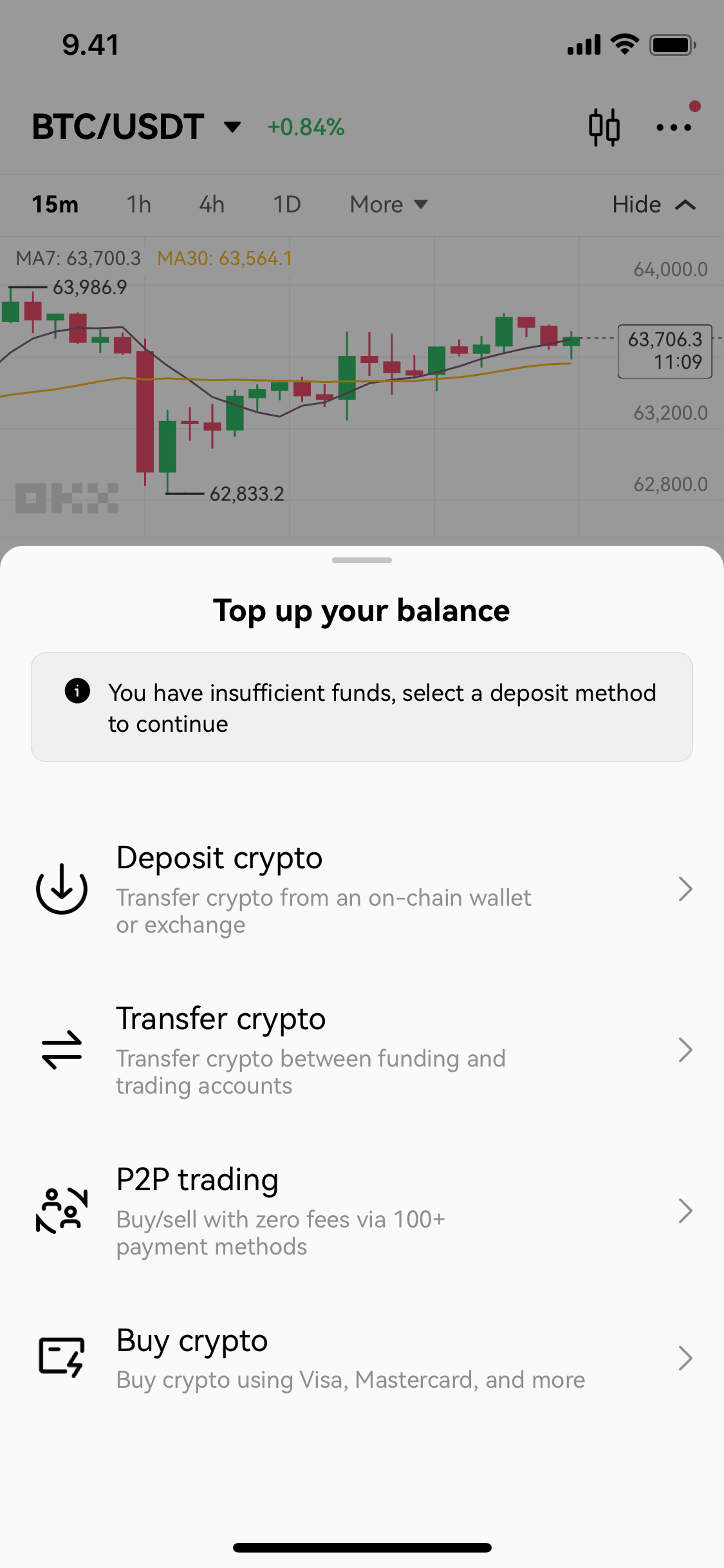 OKX iOS Finance interface screenshot 8