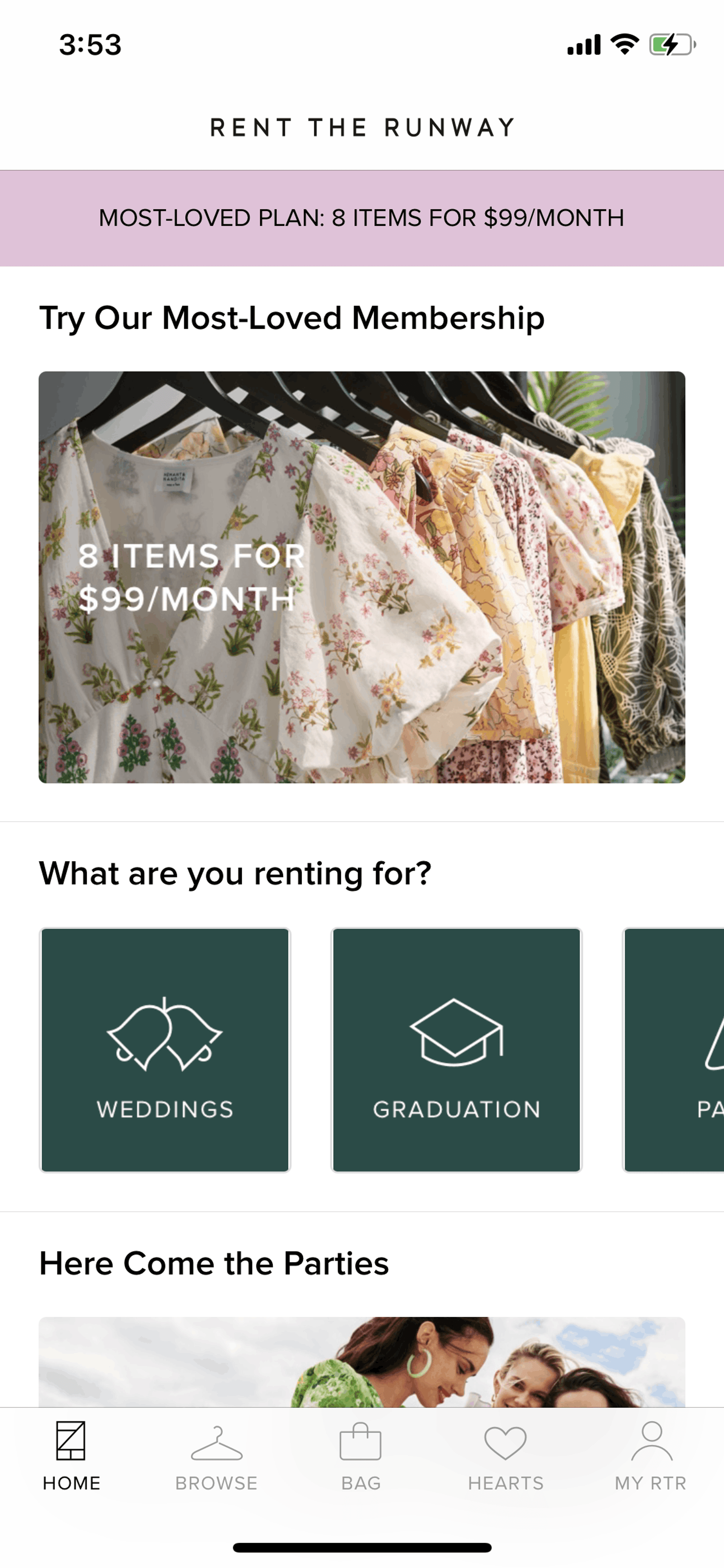 Rent the Runway iOS Shopping interface screenshot 10