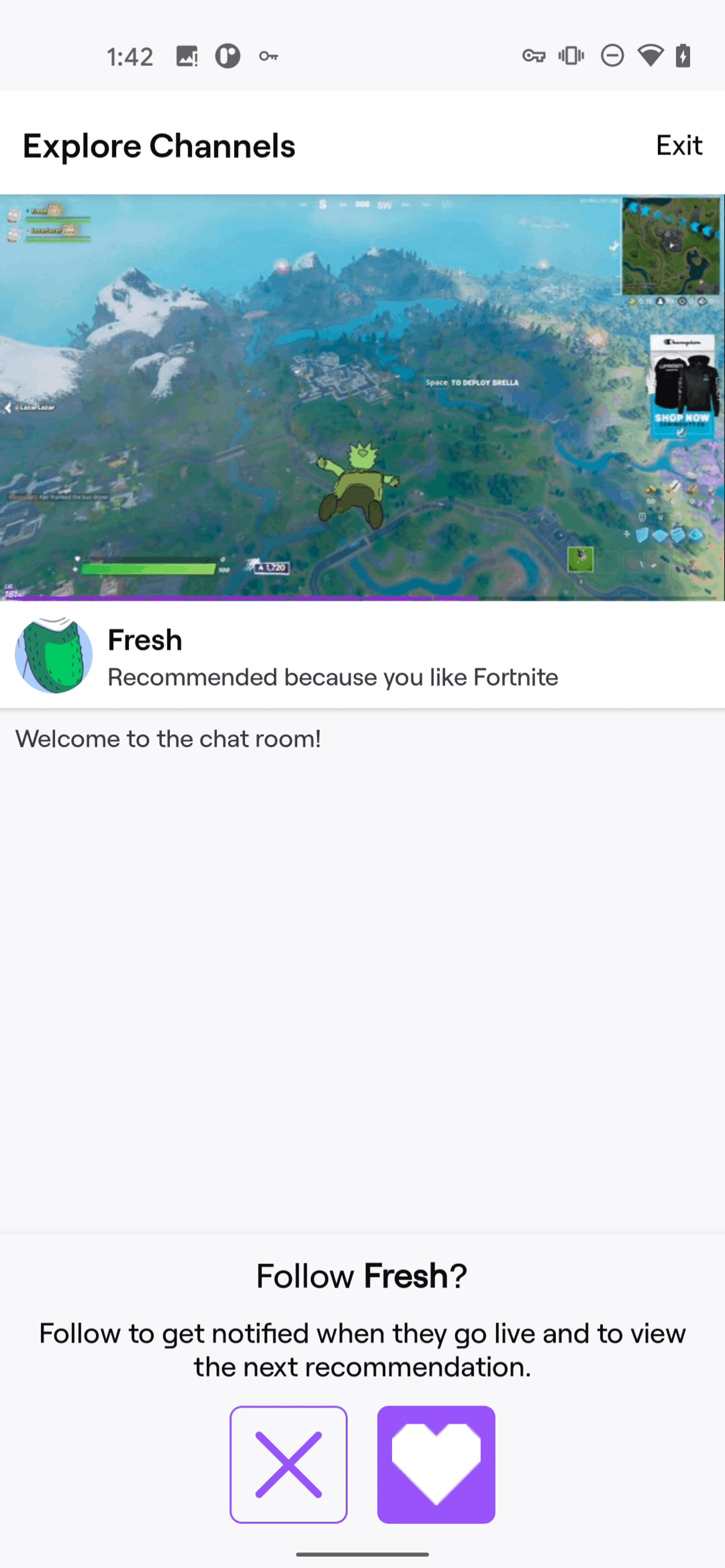 Twitch Android Photo & Video interface screenshot 10