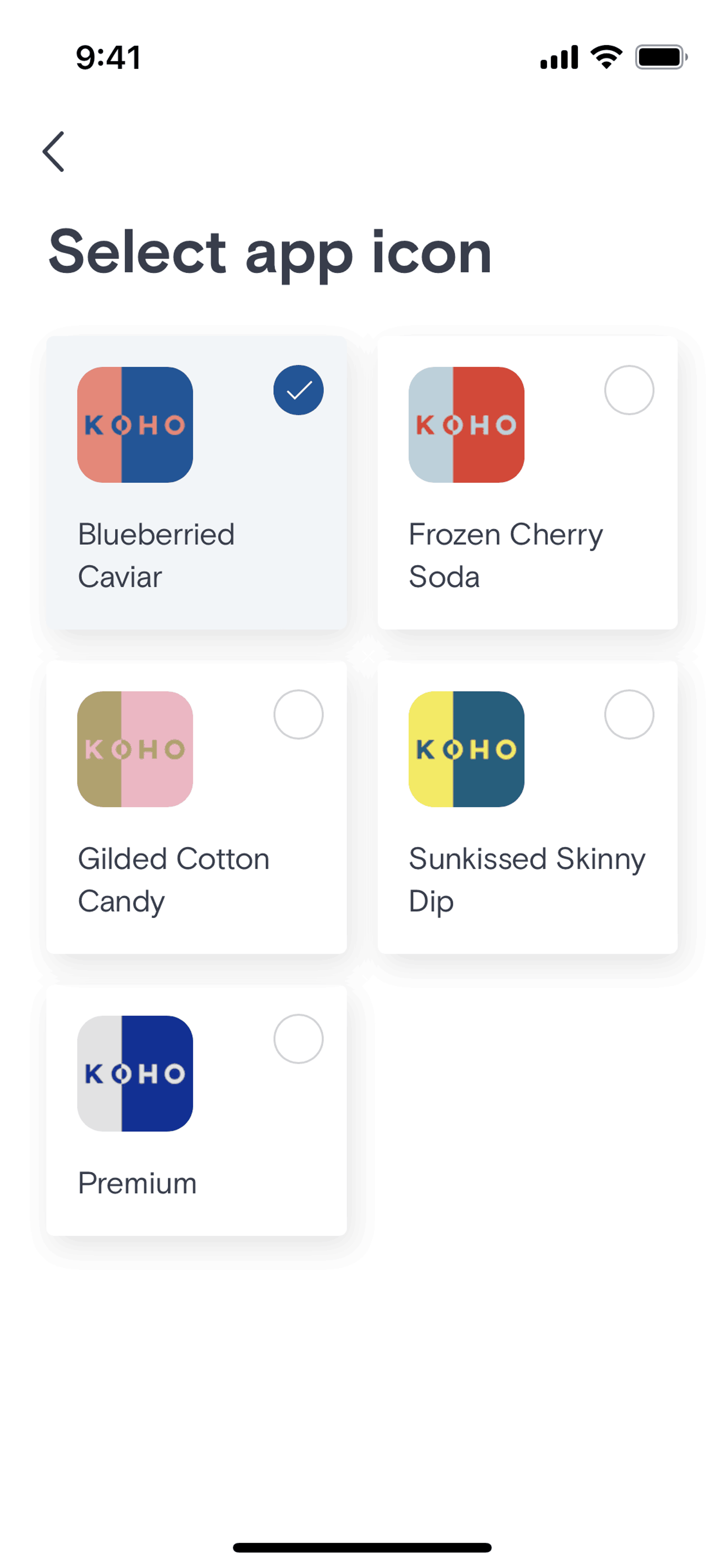 KOHO iOS Finance interface screenshot 17