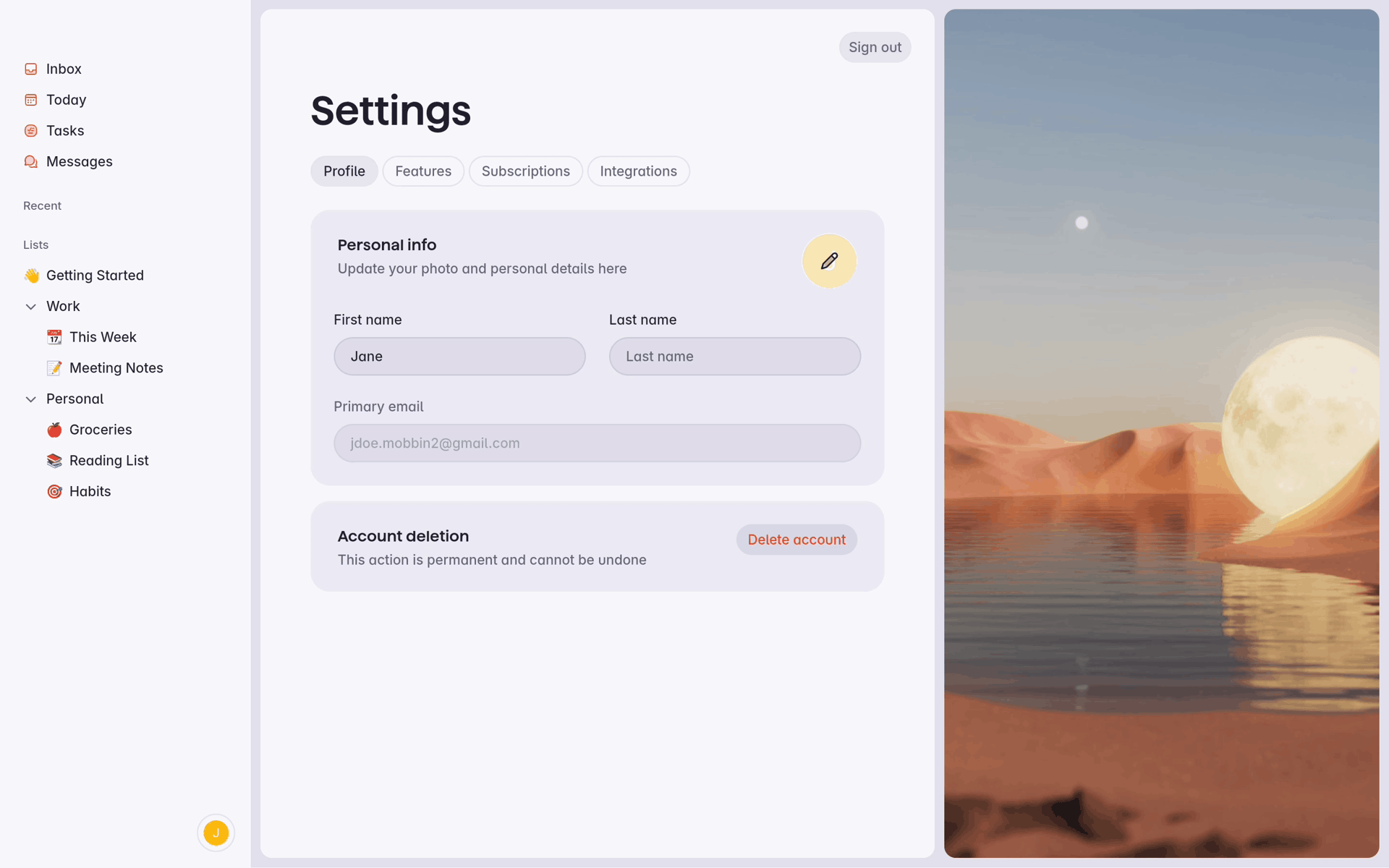 Superlist Web Productivity interface screenshot 18
