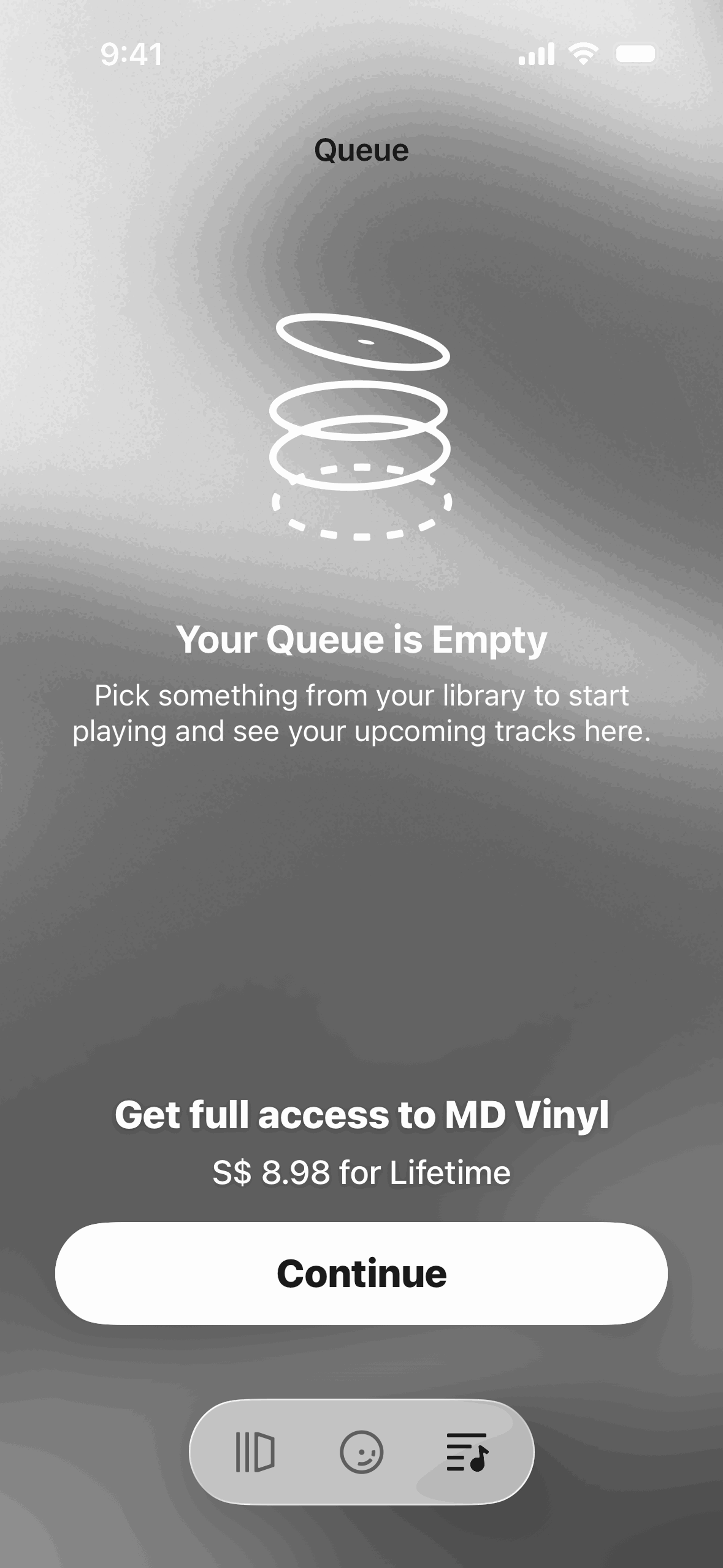MD Vinyl iOS Music & Audio interface screenshot 4