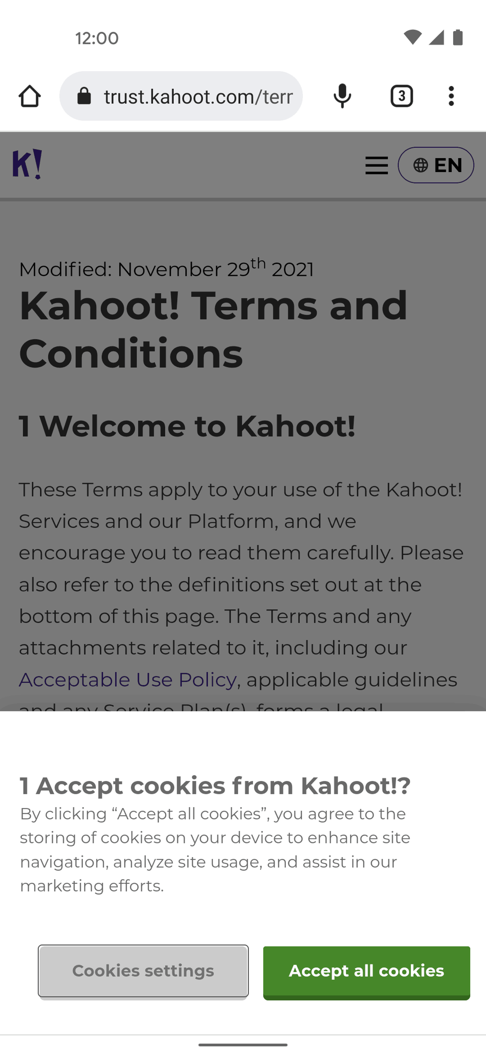 Kahoot! Android Education interface screenshot 14