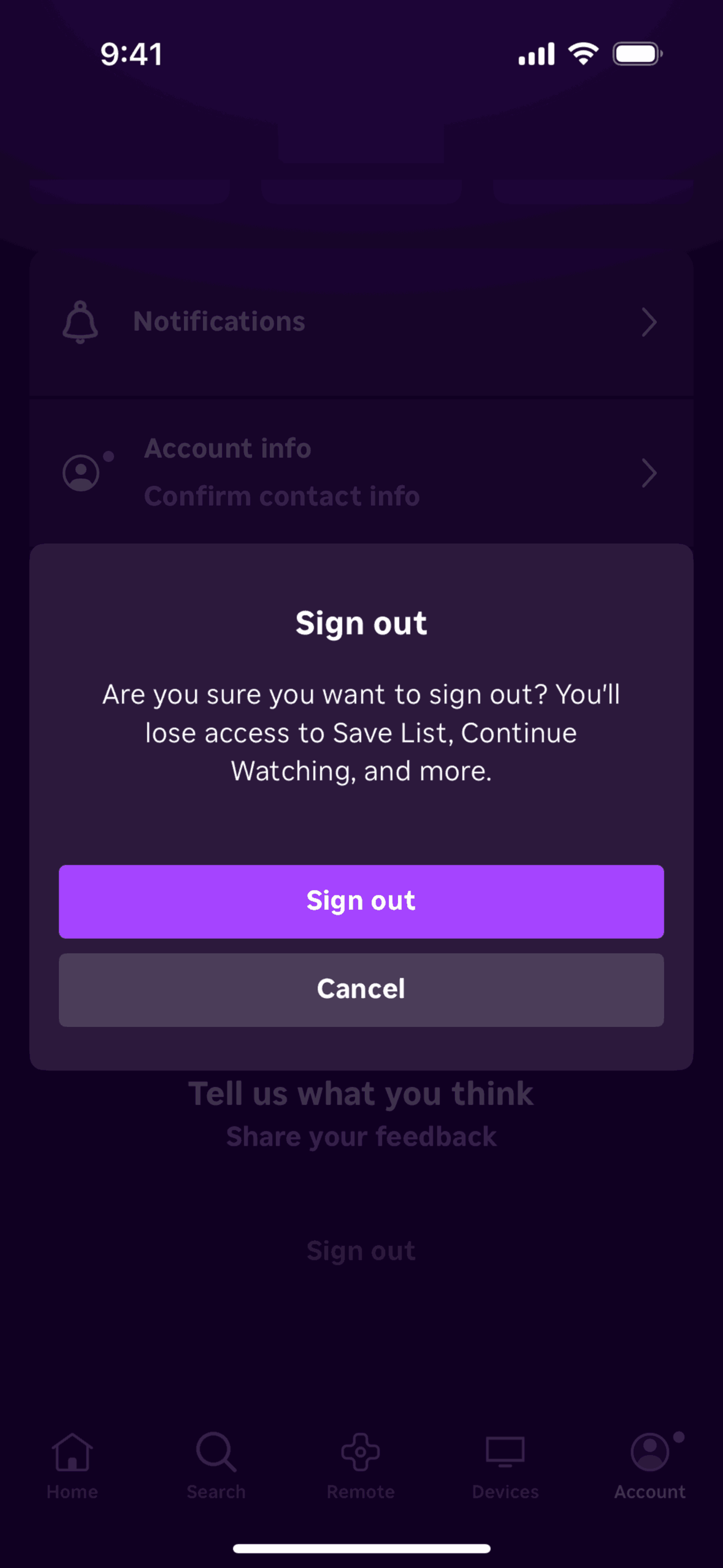 Roku iOS Entertainment interface screenshot 19