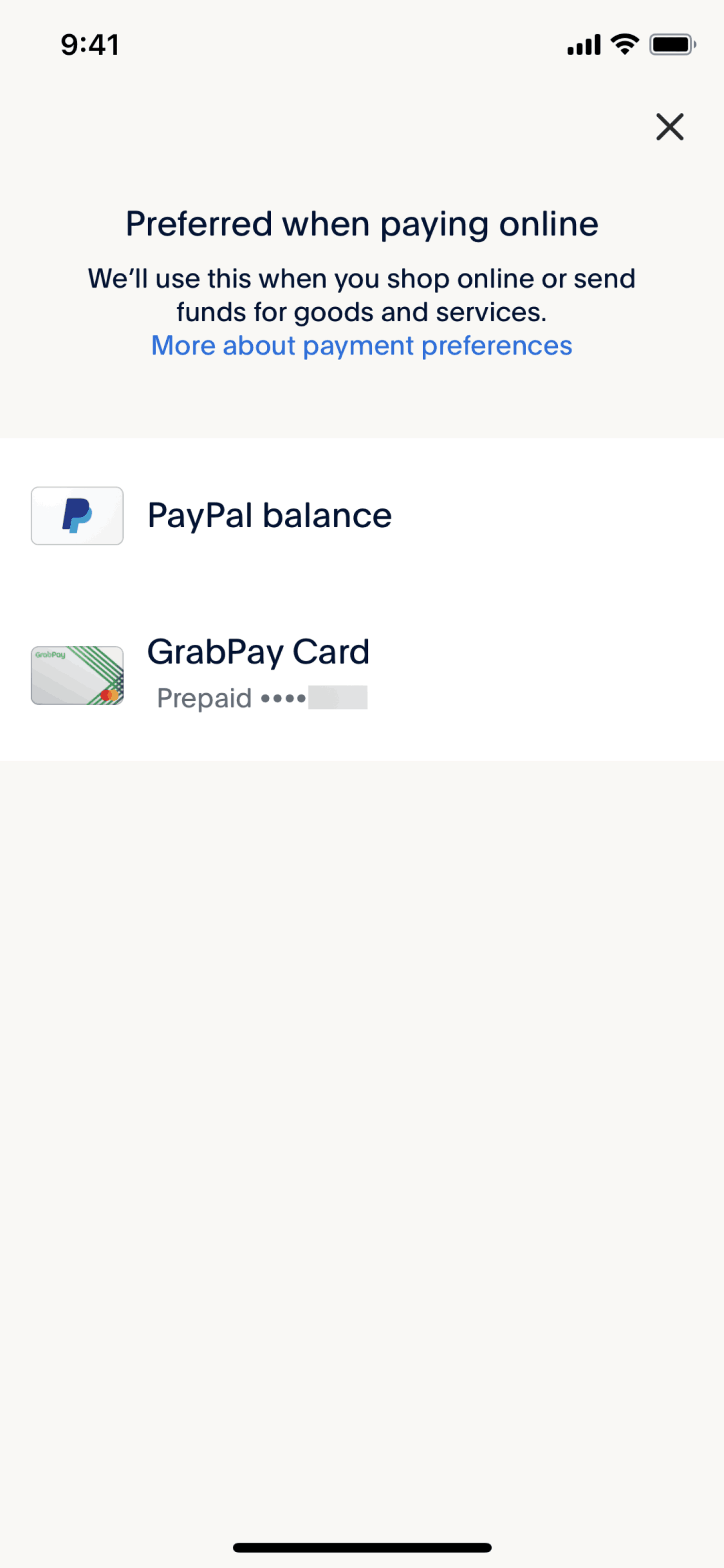 PayPal iOS Finance interface screenshot 11