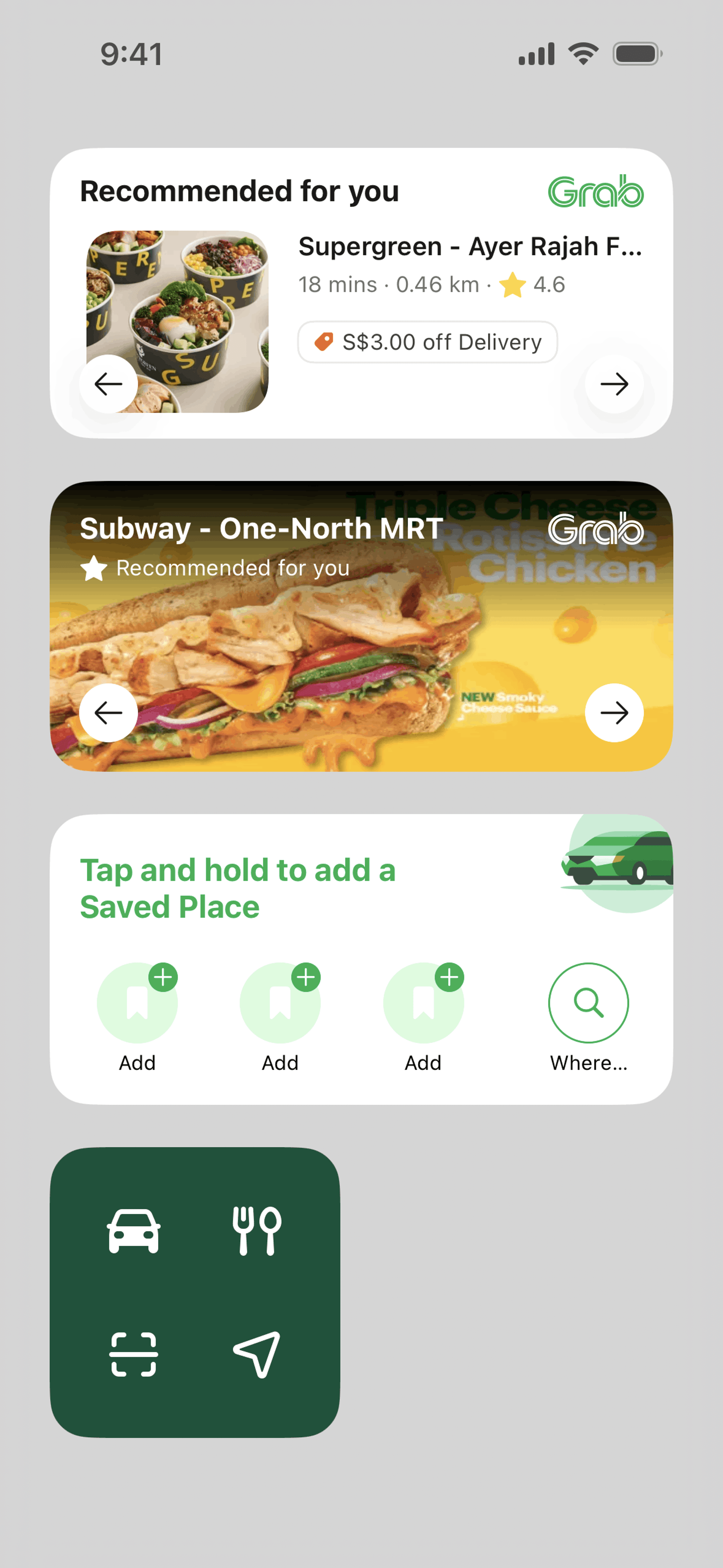 Grab iOS Finance interface screenshot 5