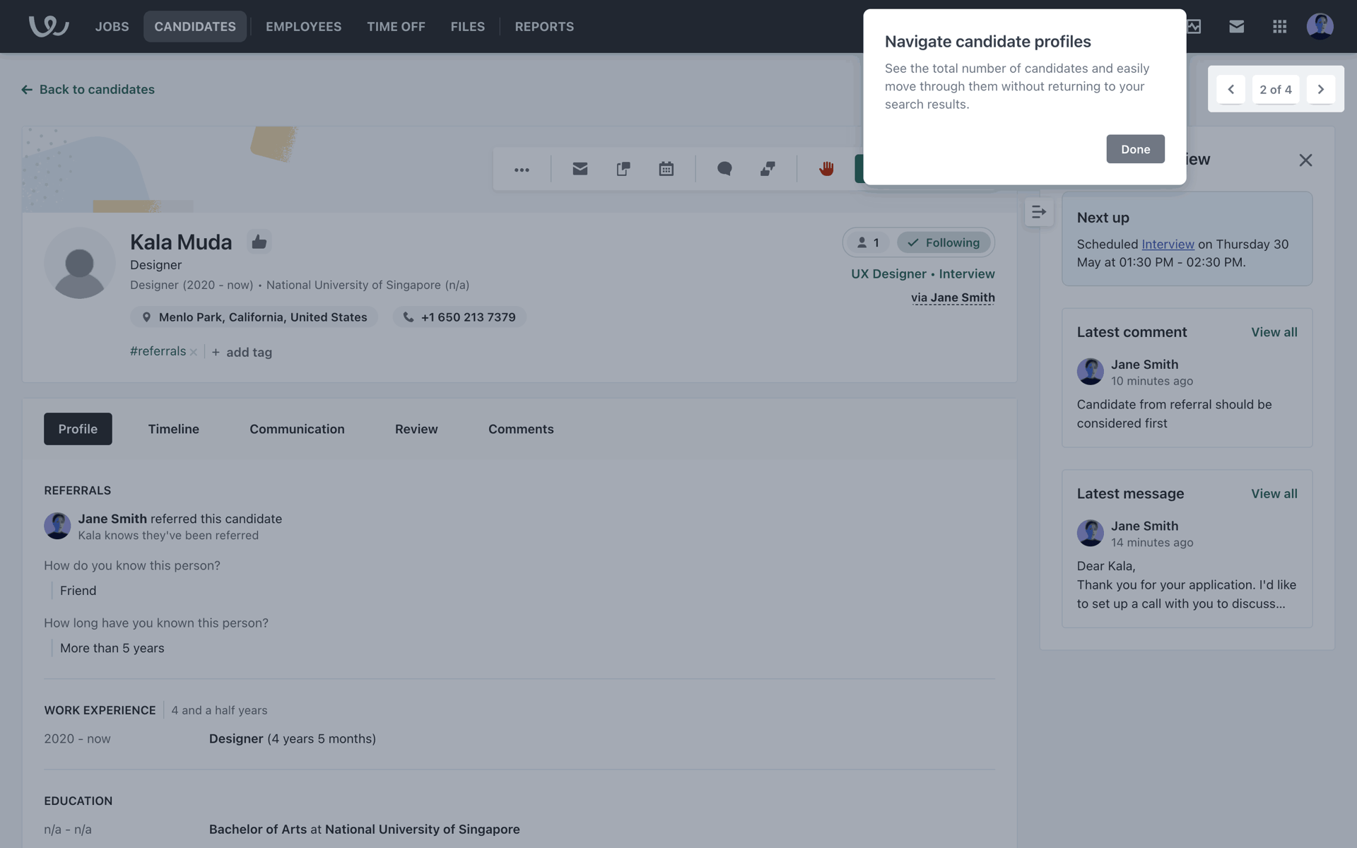 Workable Web AI interface screenshot 19