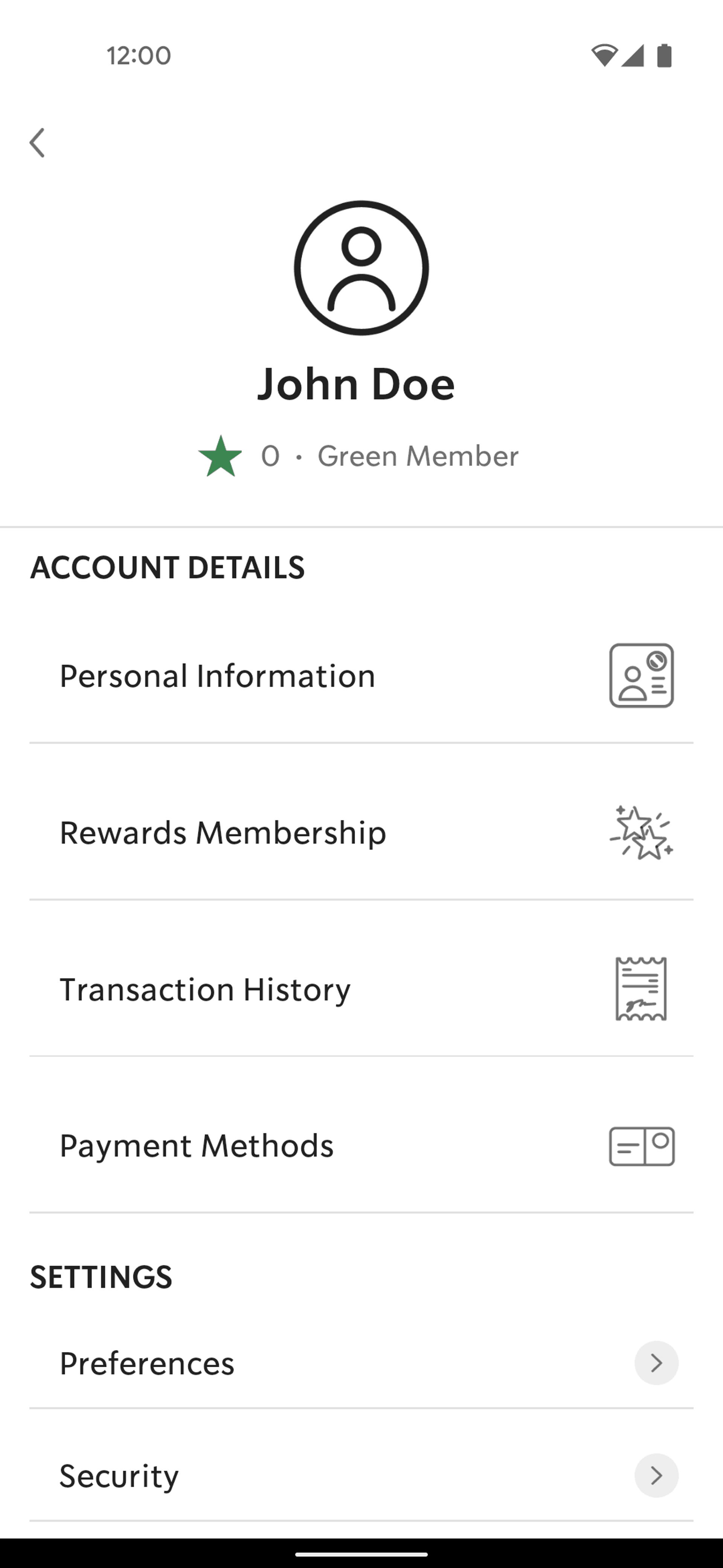 Starbucks Android Food & Drink interface screenshot 7