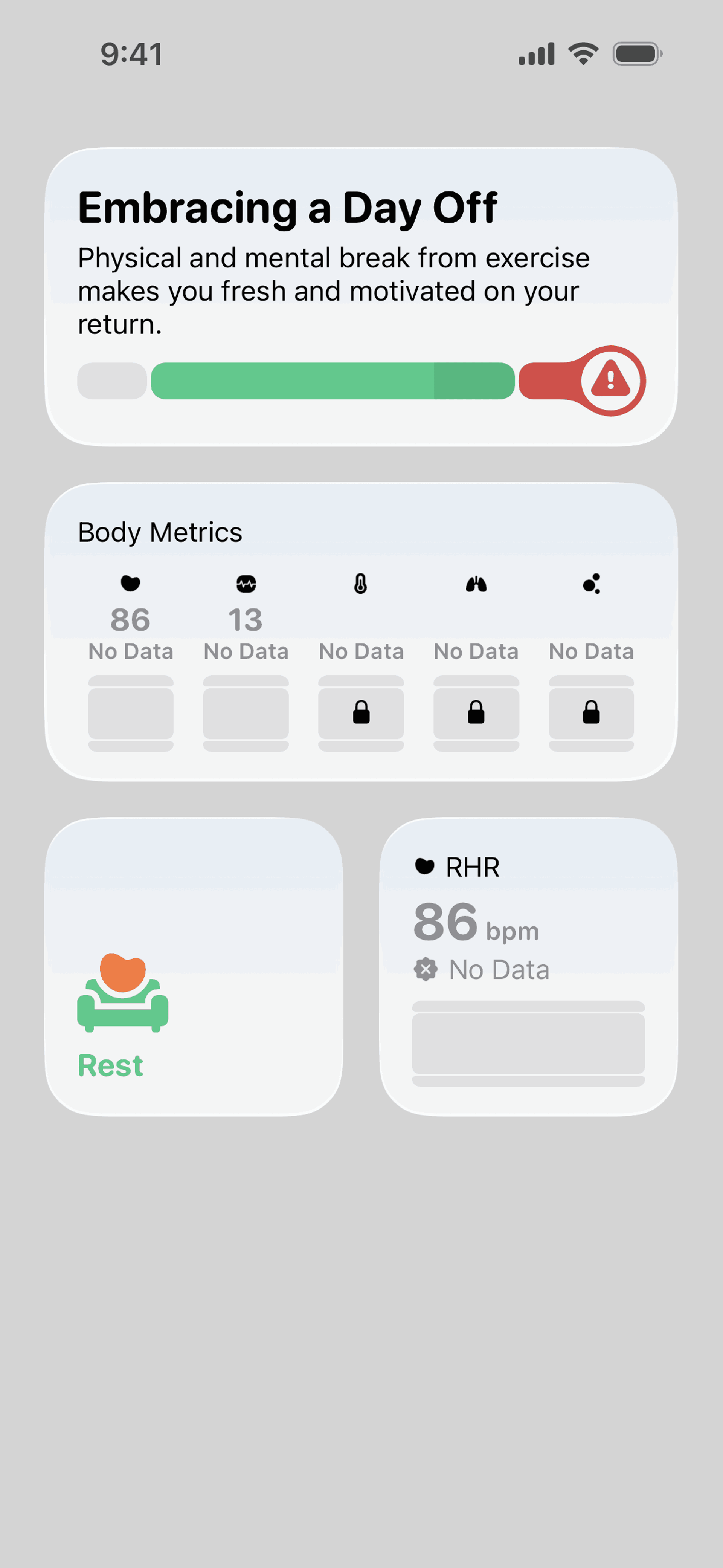 Gentler Streak iOS Health & Fitness interface screenshot 2