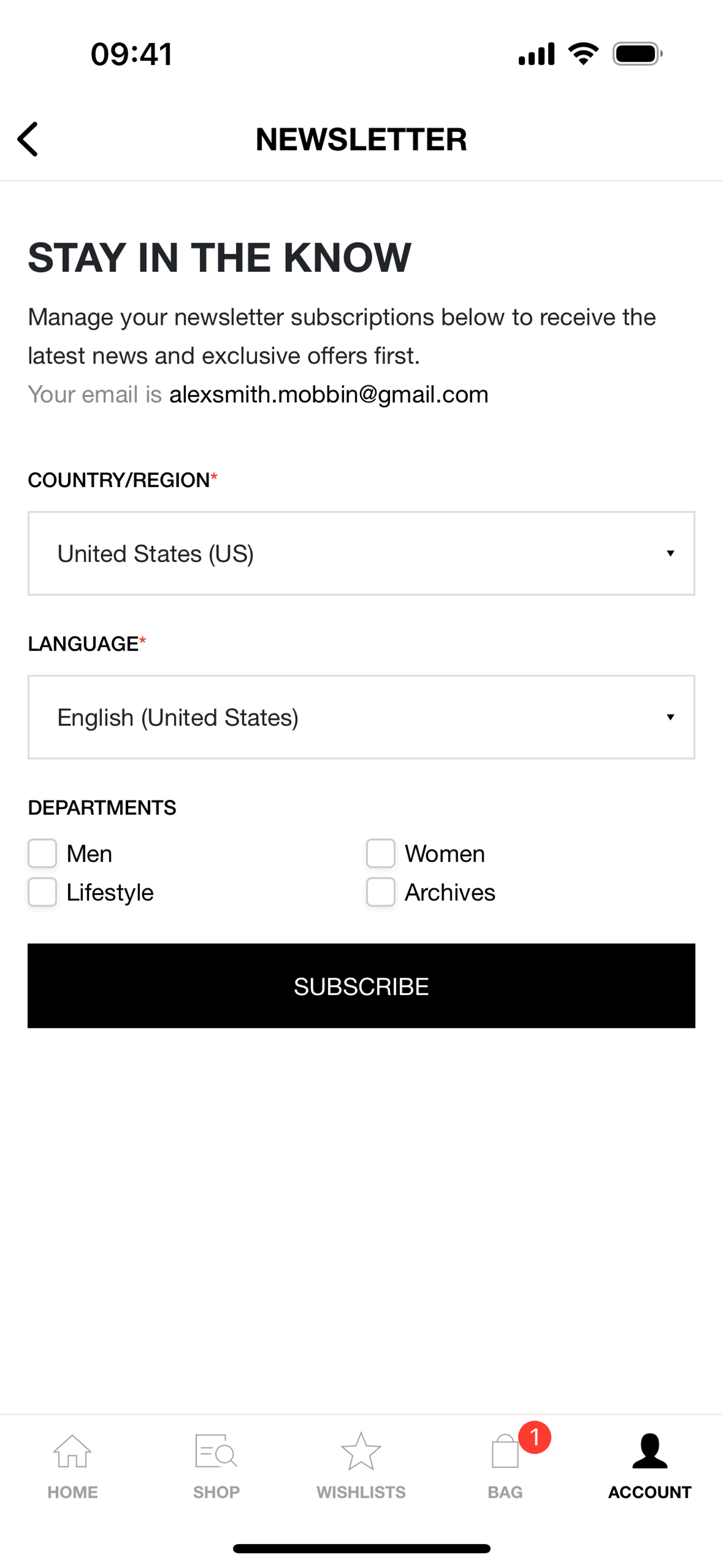 HBX iOS Shopping interface screenshot 23