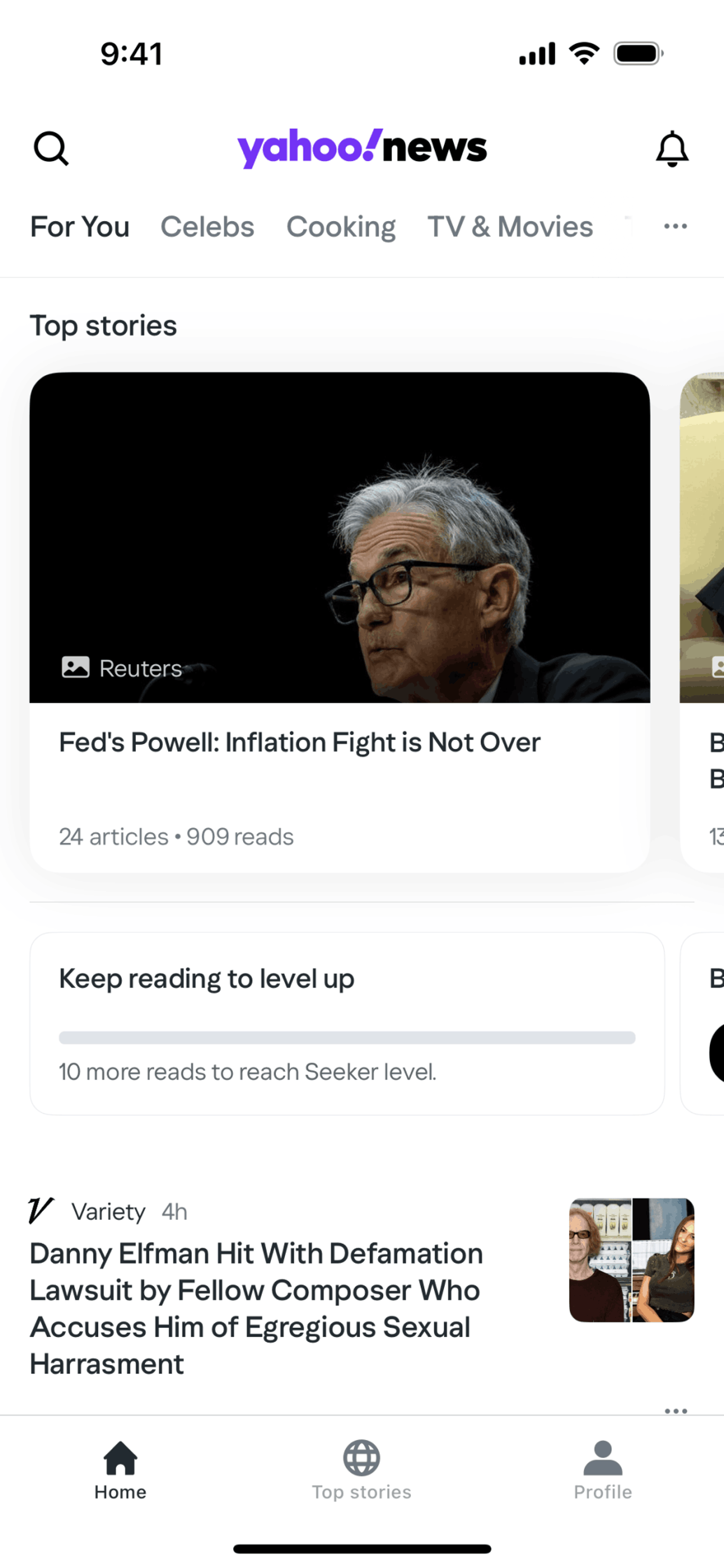 Yahoo News iOS News interface screenshot 4