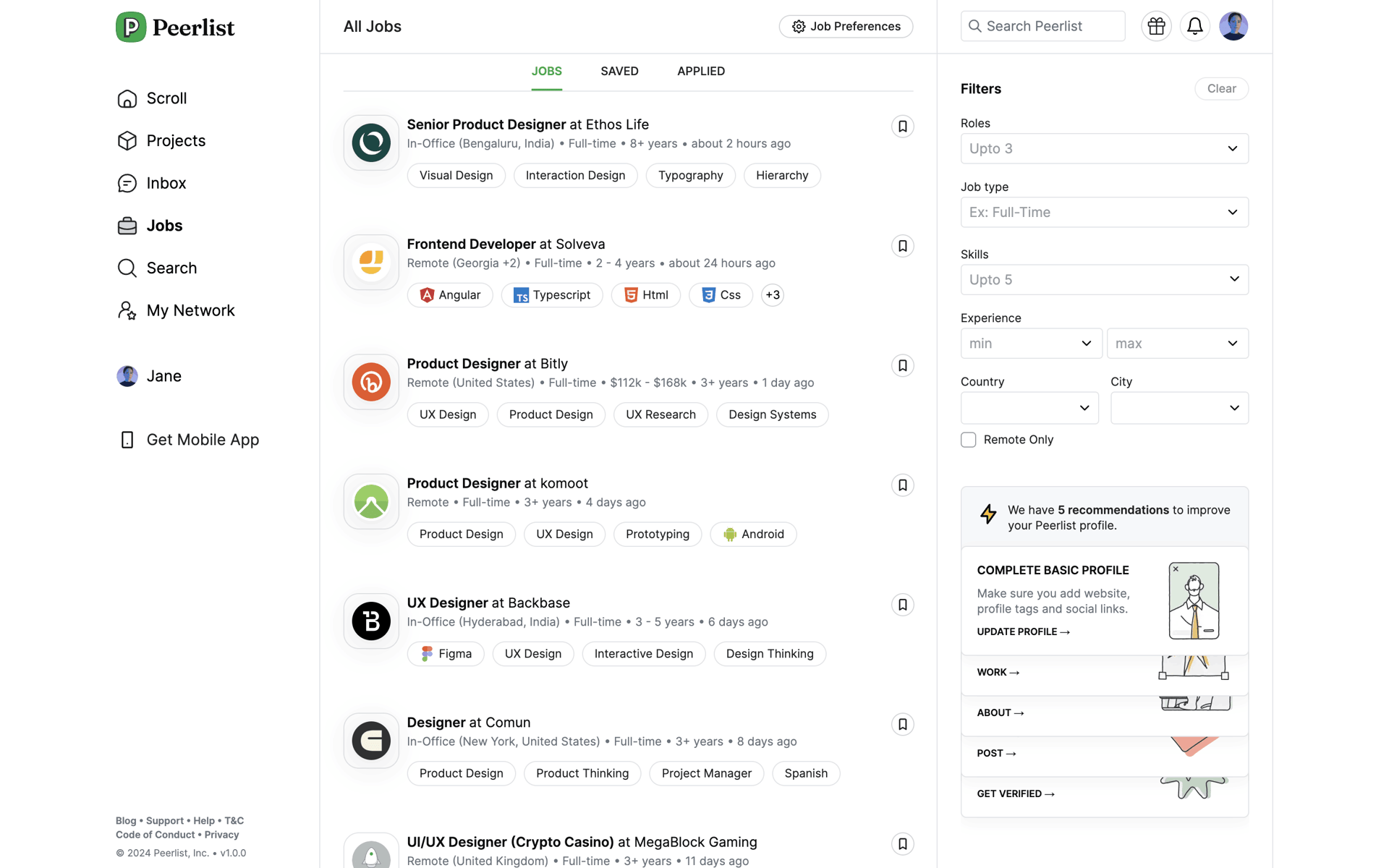 Peerlist Web Social Networking interface screenshot 15