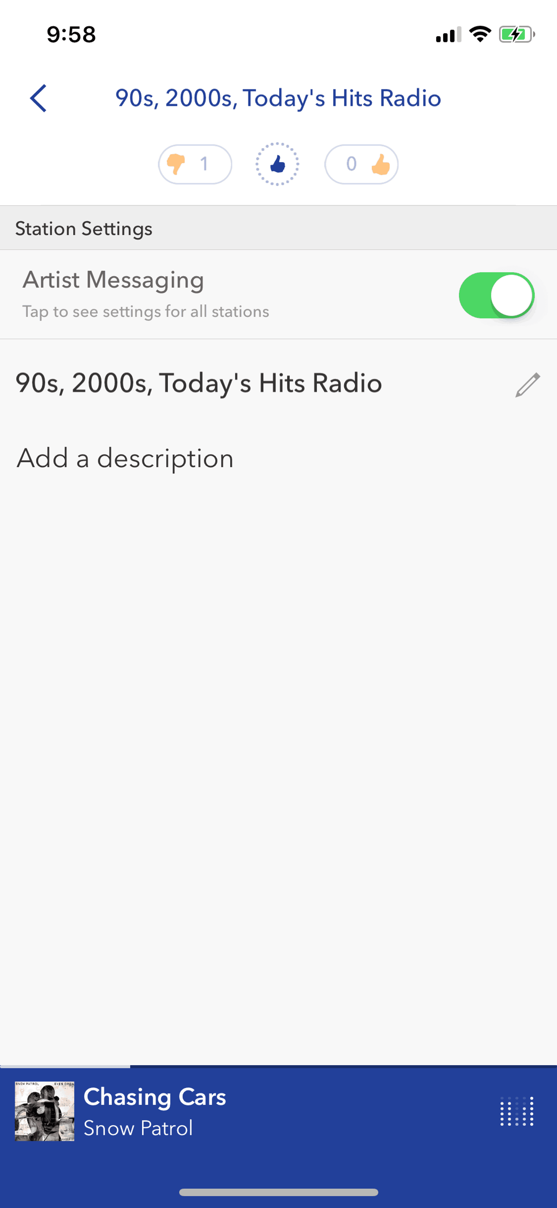 Pandora iOS Music & Audio interface screenshot 23