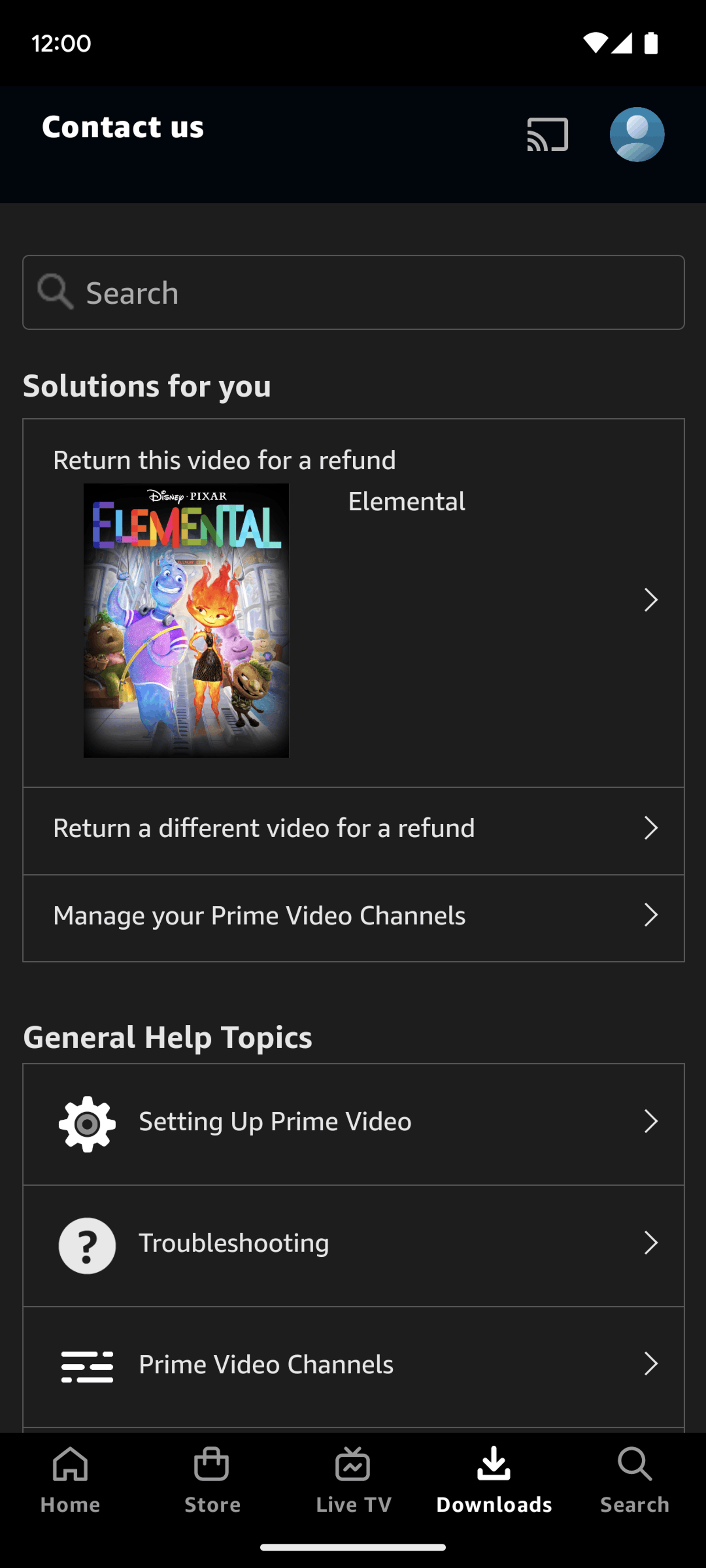 Prime Video Android Entertainment interface screenshot 14