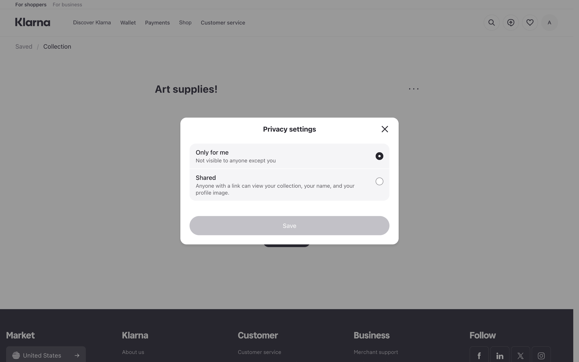 Klarna Web Finance interface screenshot 13