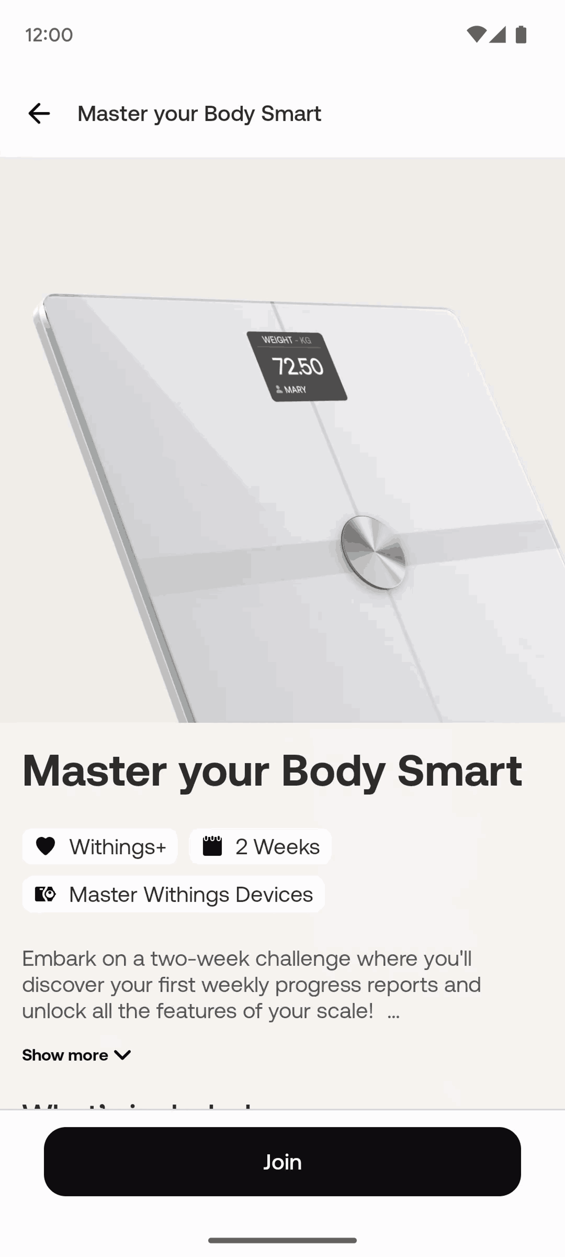 Withings Health Mate Android Health & Fitness interface screenshot 23