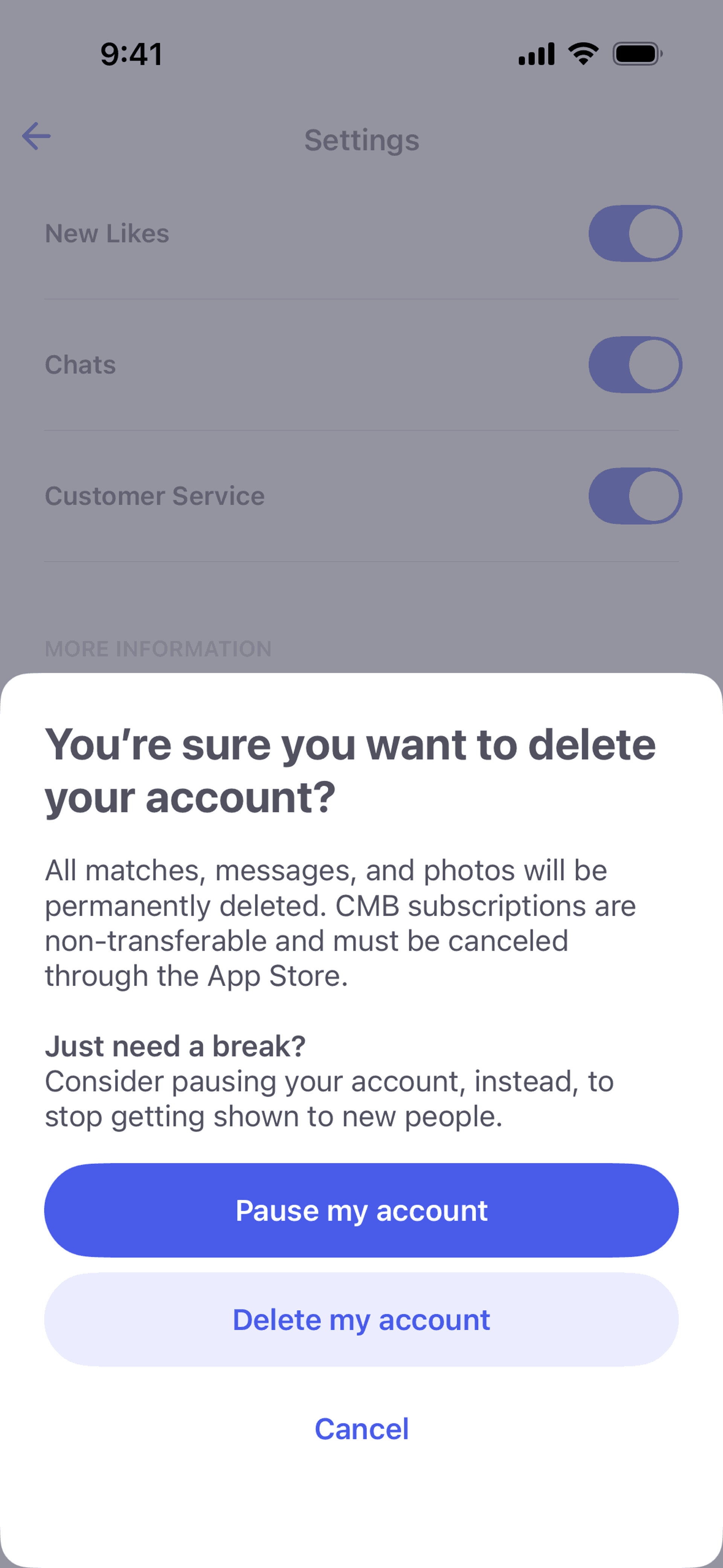 Coffee Meets Bagel iOS dating interface screenshot 20