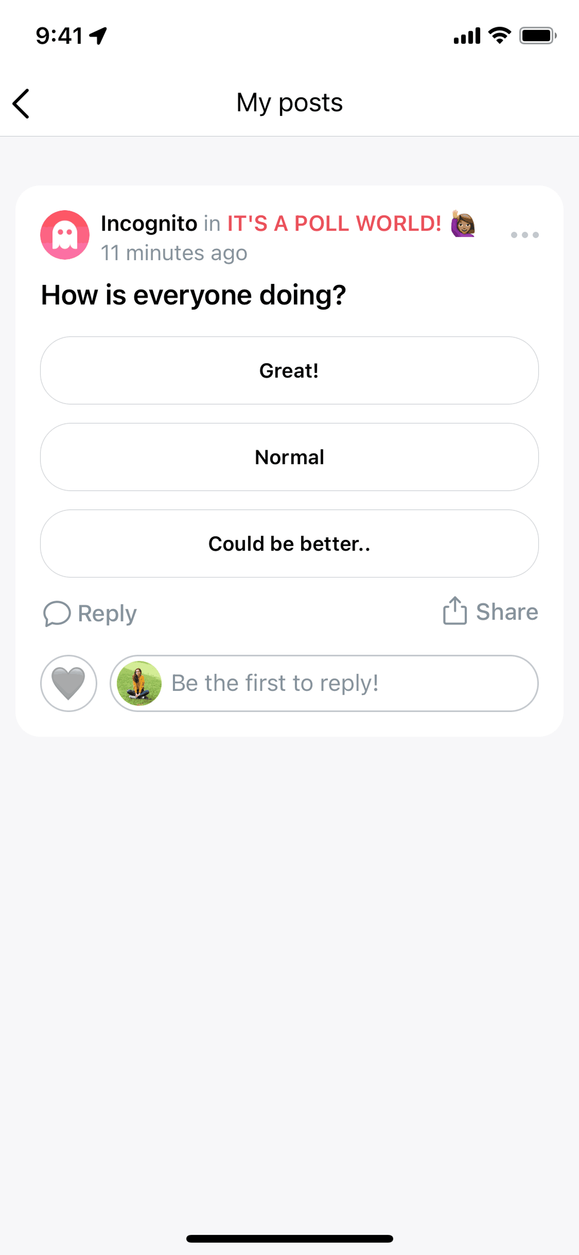 Peanut iOS Social Networking interface screenshot 23