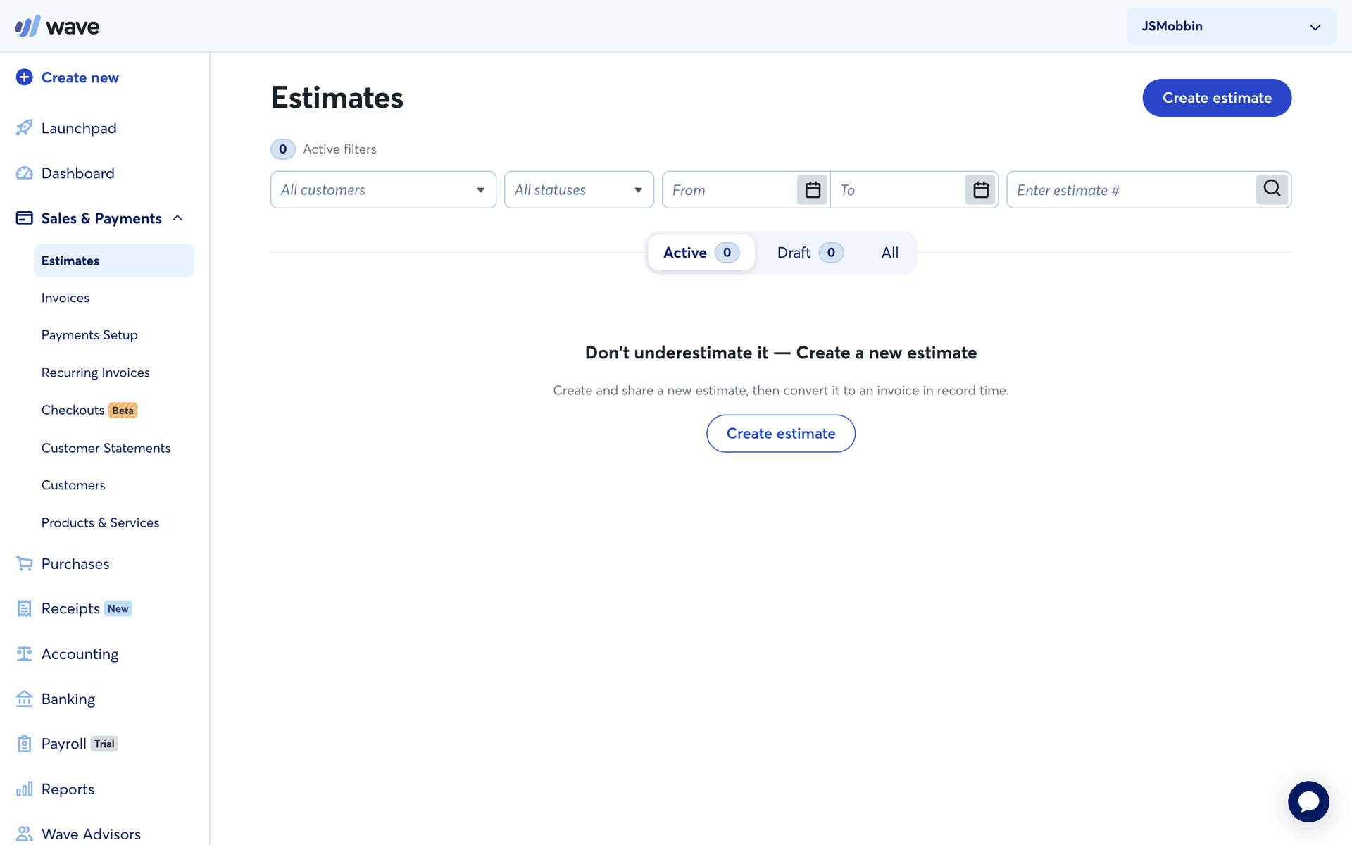 Wave Web Business interface screenshot 15