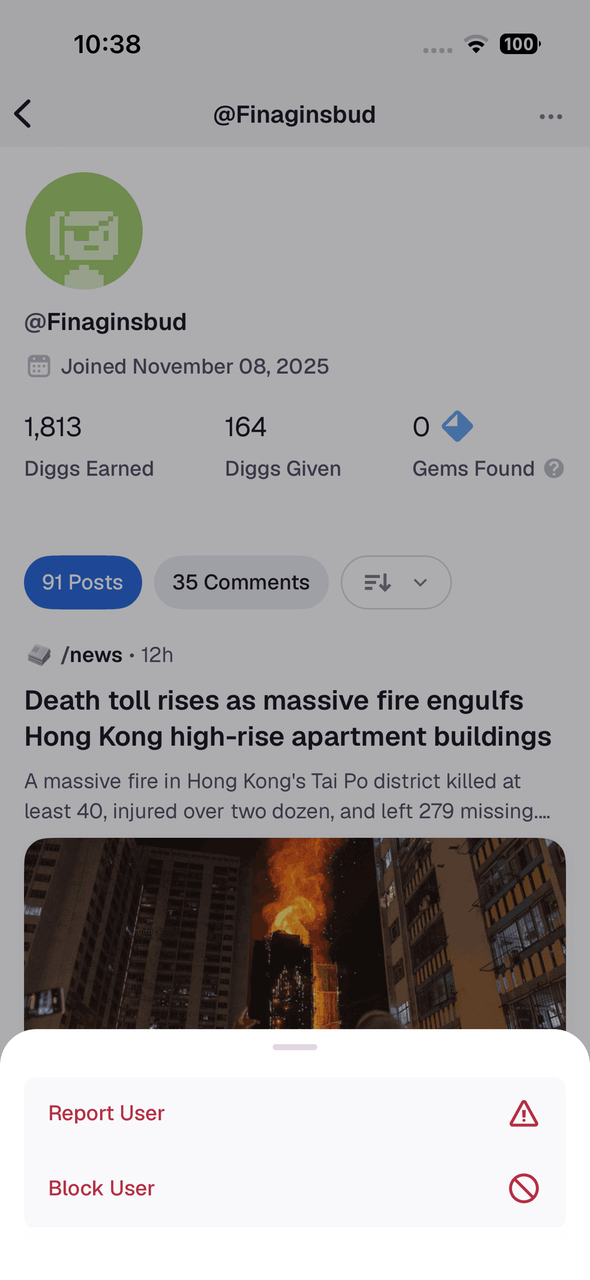 Digg iOS Social Networking interface screenshot 12