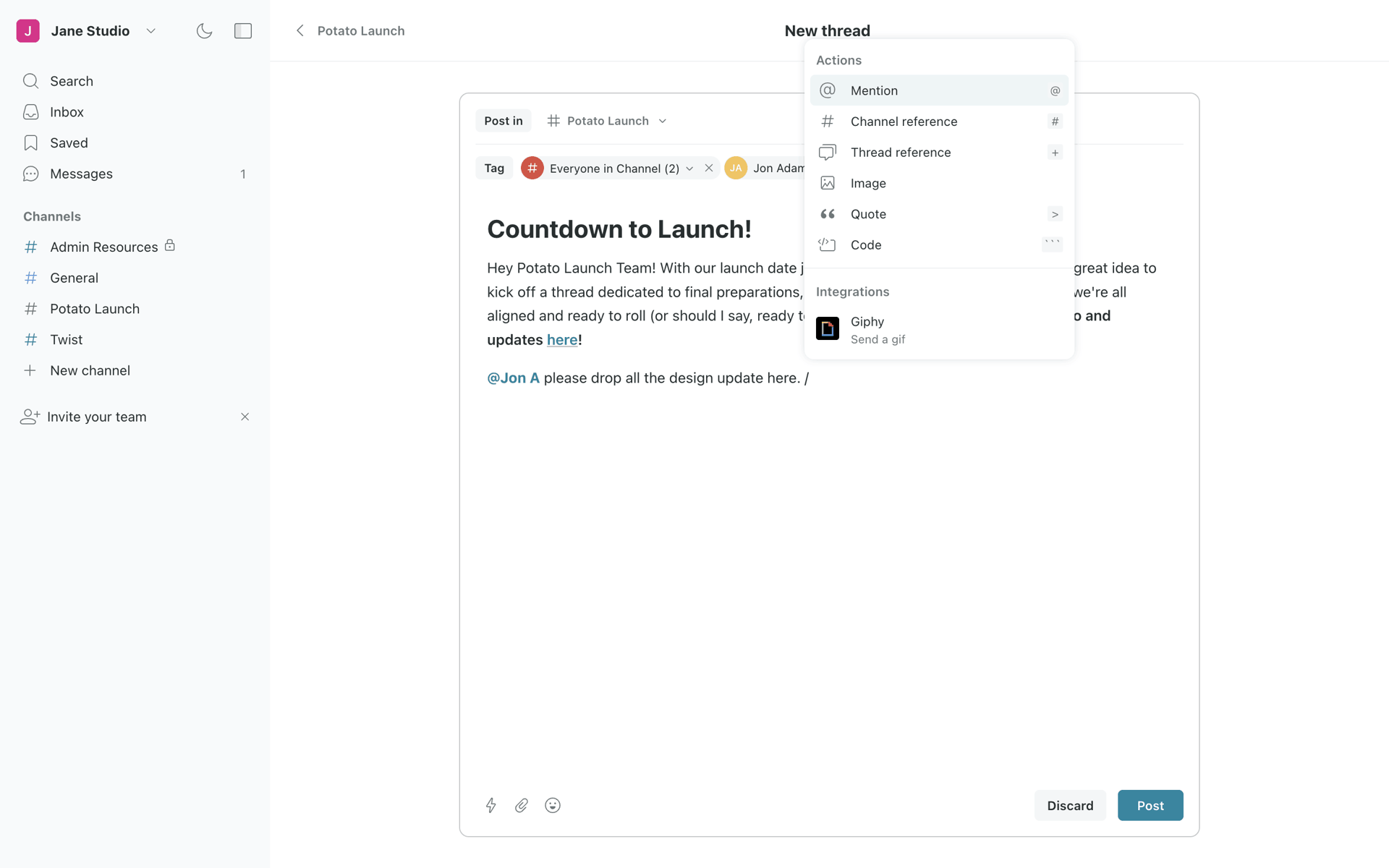 Twist Web Business interface screenshot 8