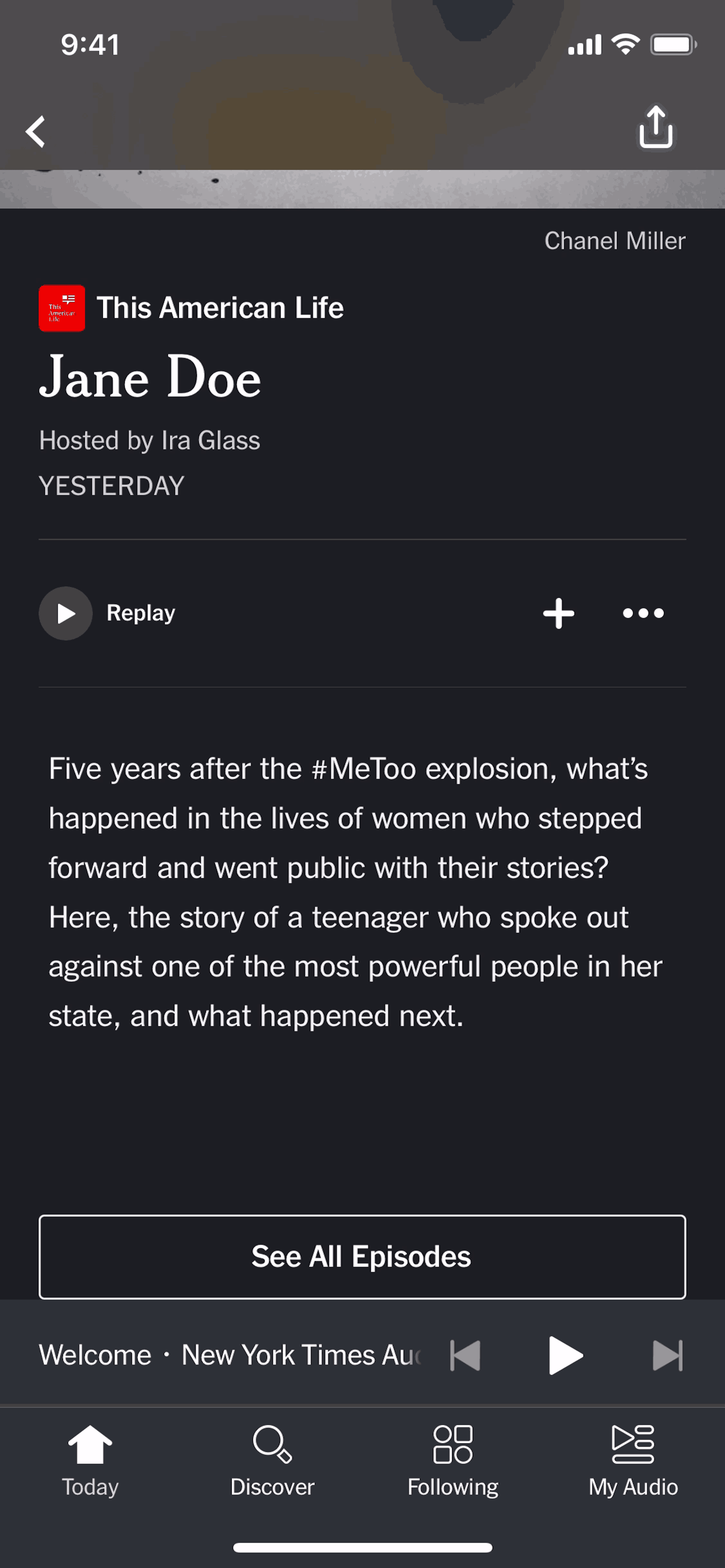 NYT Audio iOS Music & Audio interface screenshot 11