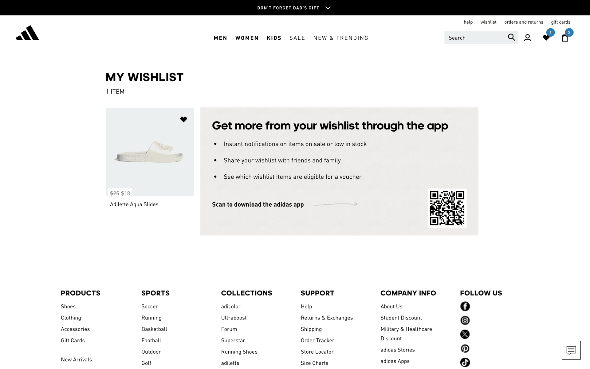 adidas Web Sports interface screenshot 11