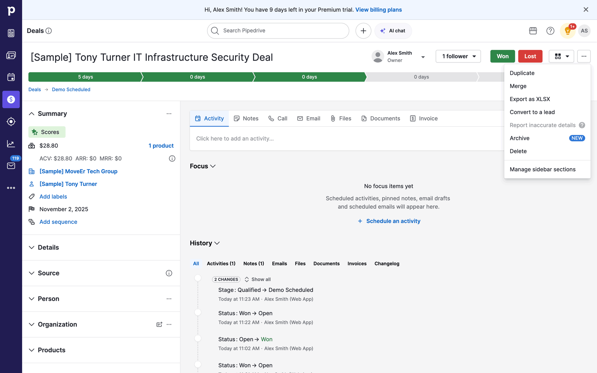 Pipedrive Web CRM interface screenshot 24