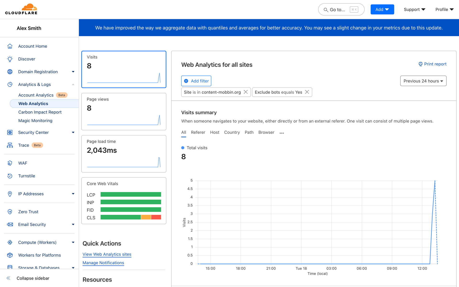 Cloudflare Web Developer Tools interface screenshot 10