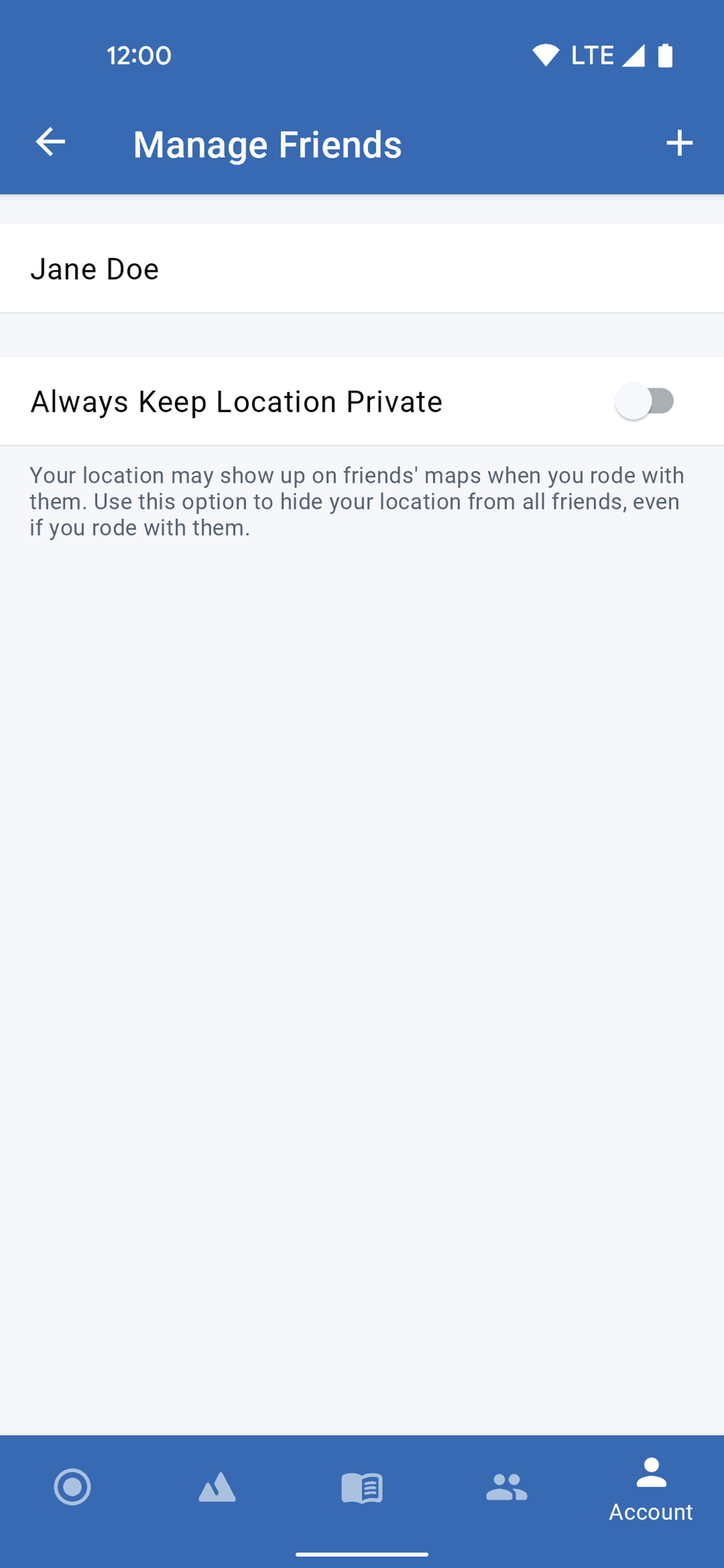 Slopes Android Sports interface screenshot 11
