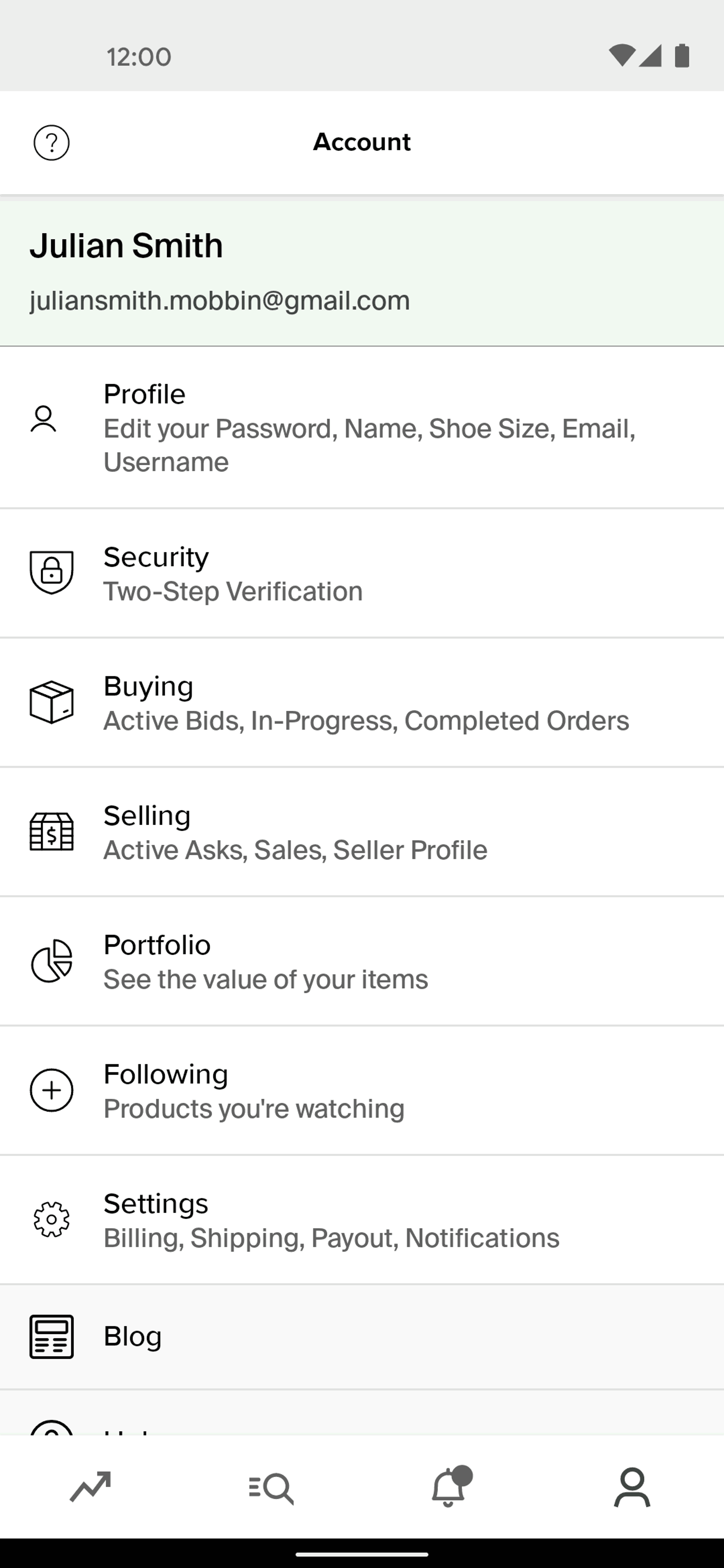 StockX Android Shopping interface screenshot 3