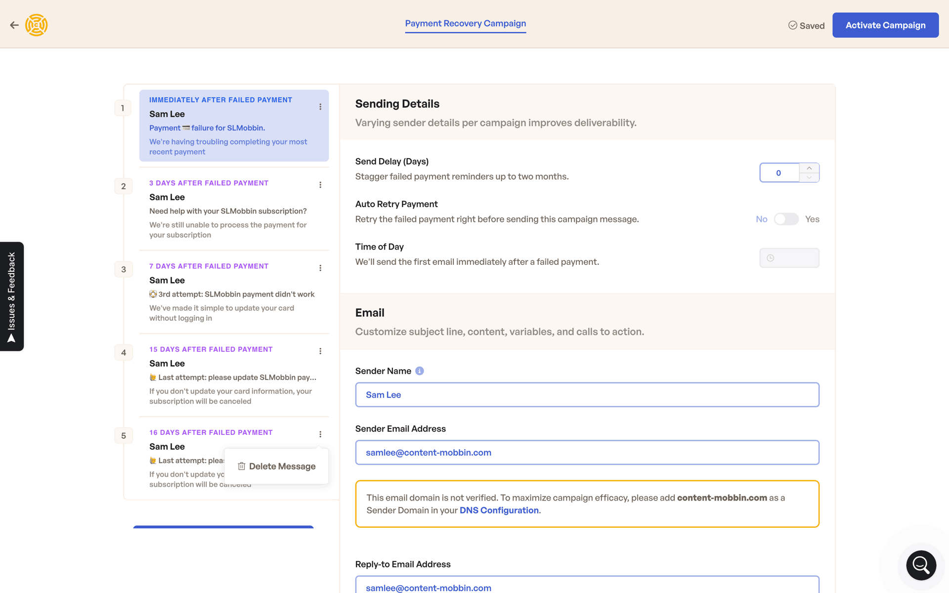 Churnkey Web Business interface screenshot 11