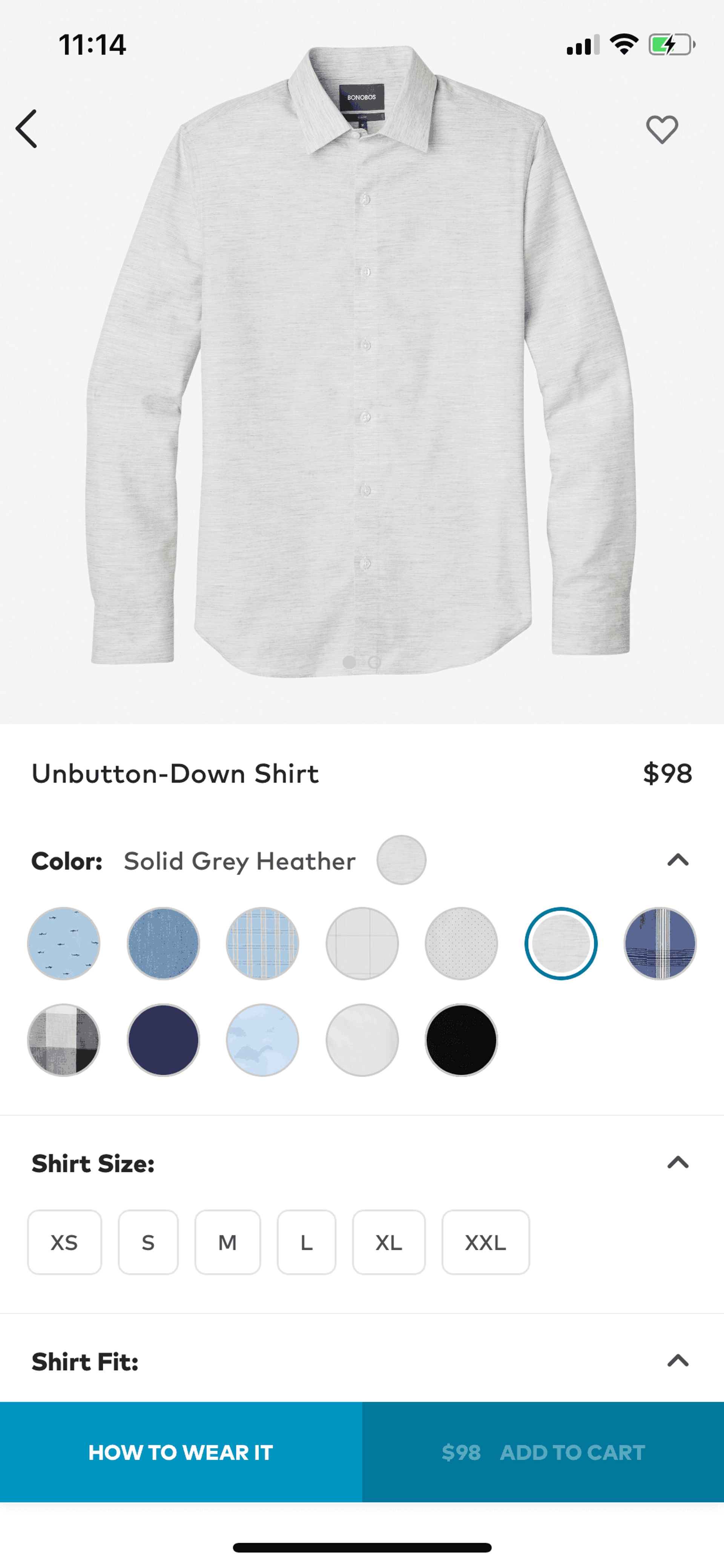 Bonobos iOS Shopping interface screenshot 10