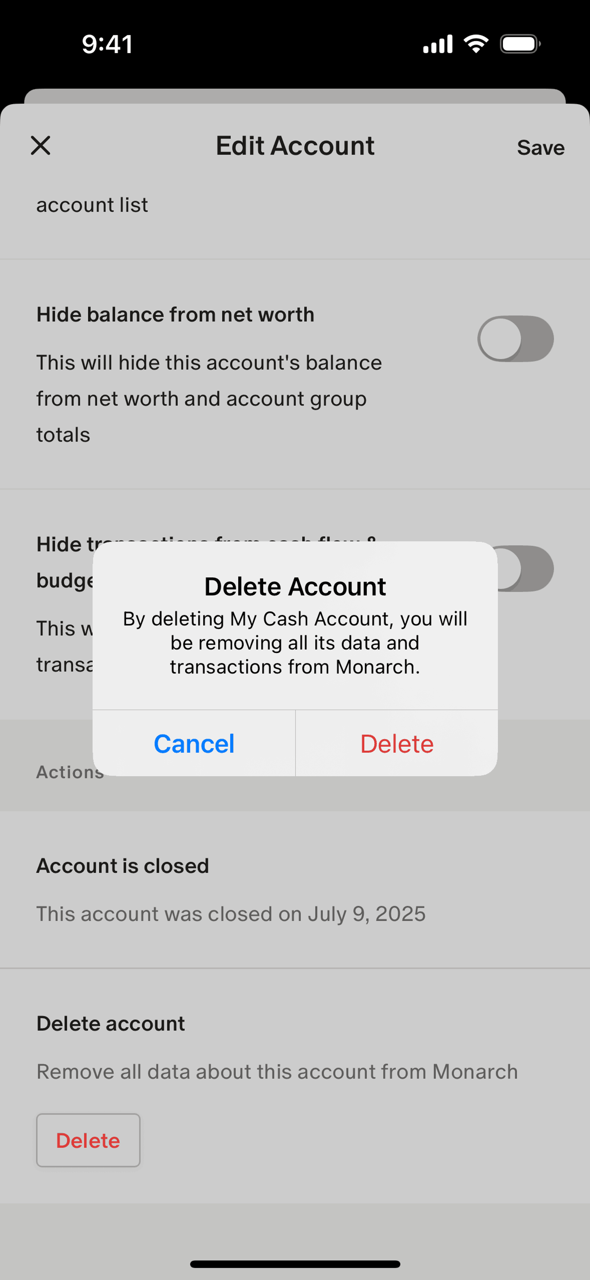 Monarch iOS Finance interface screenshot 16