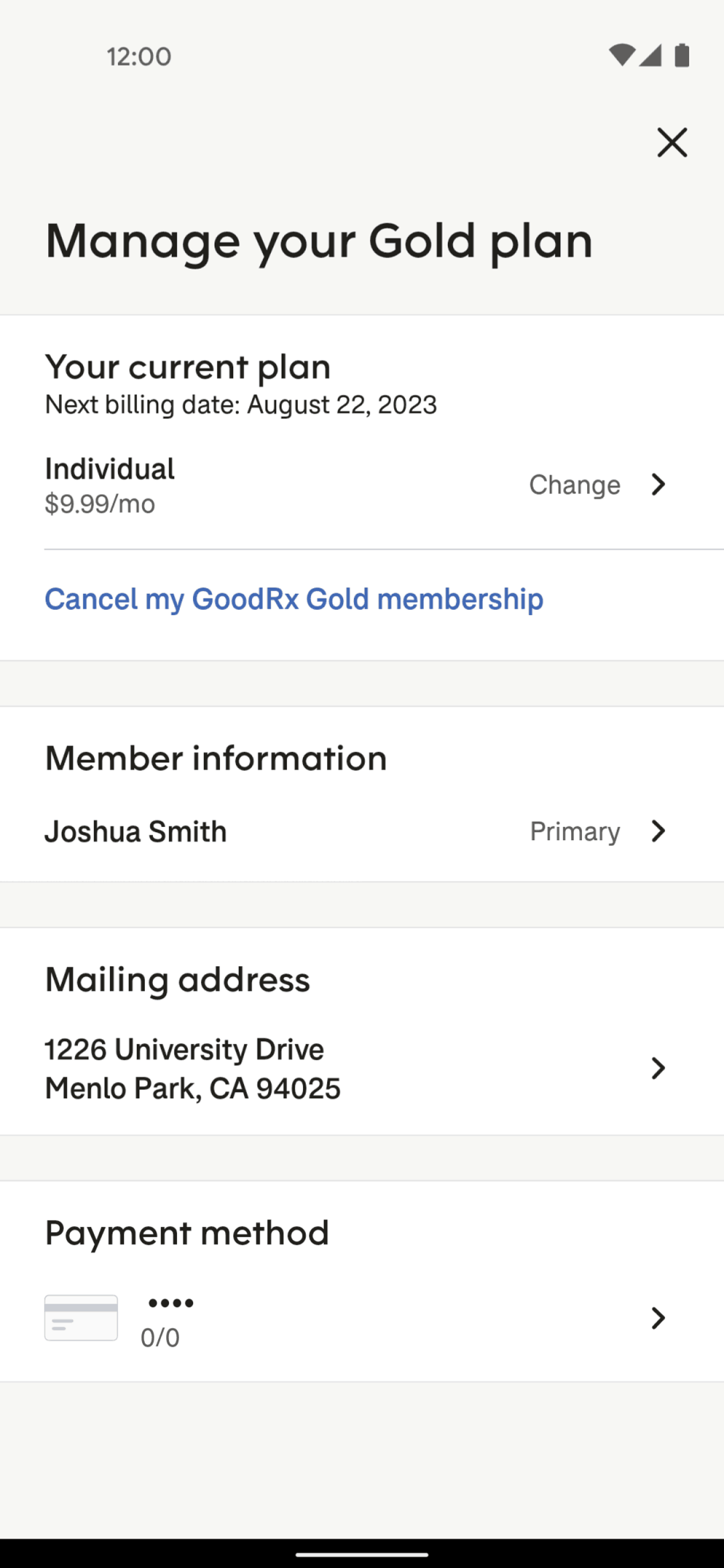 GoodRx Android Medical interface screenshot 3