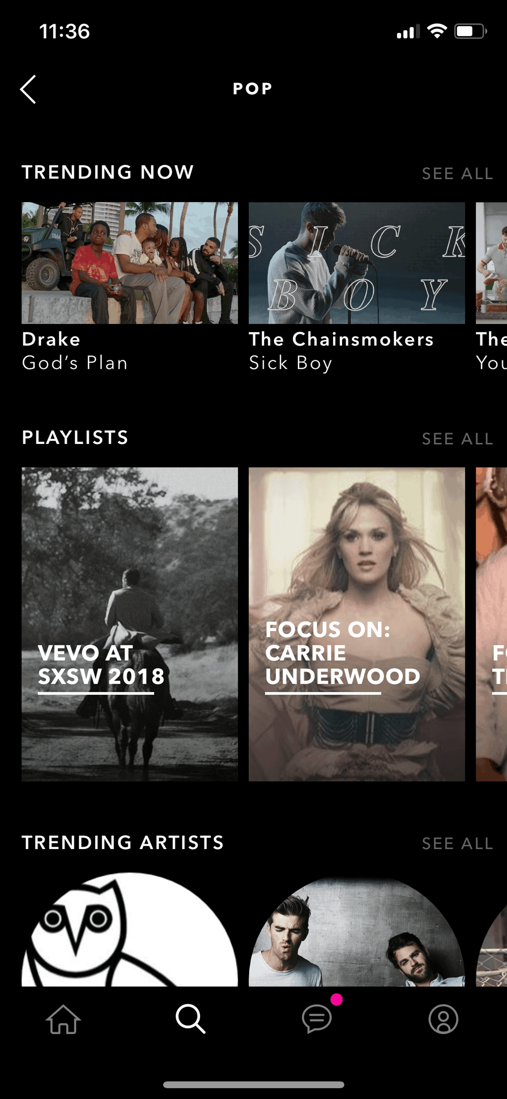 Vevo iOS Music & Audio interface screenshot 22