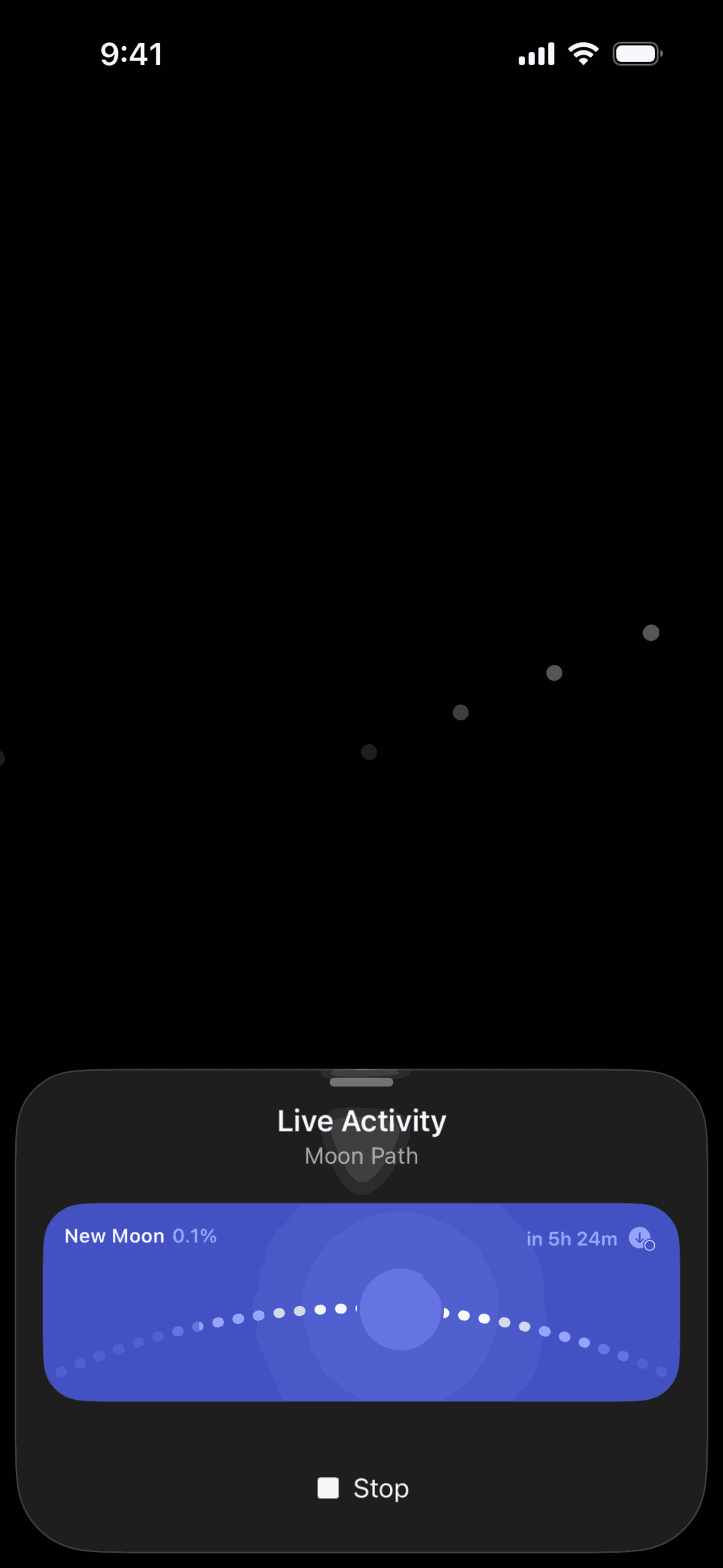 Moonlitt iOS night interface screenshot 11