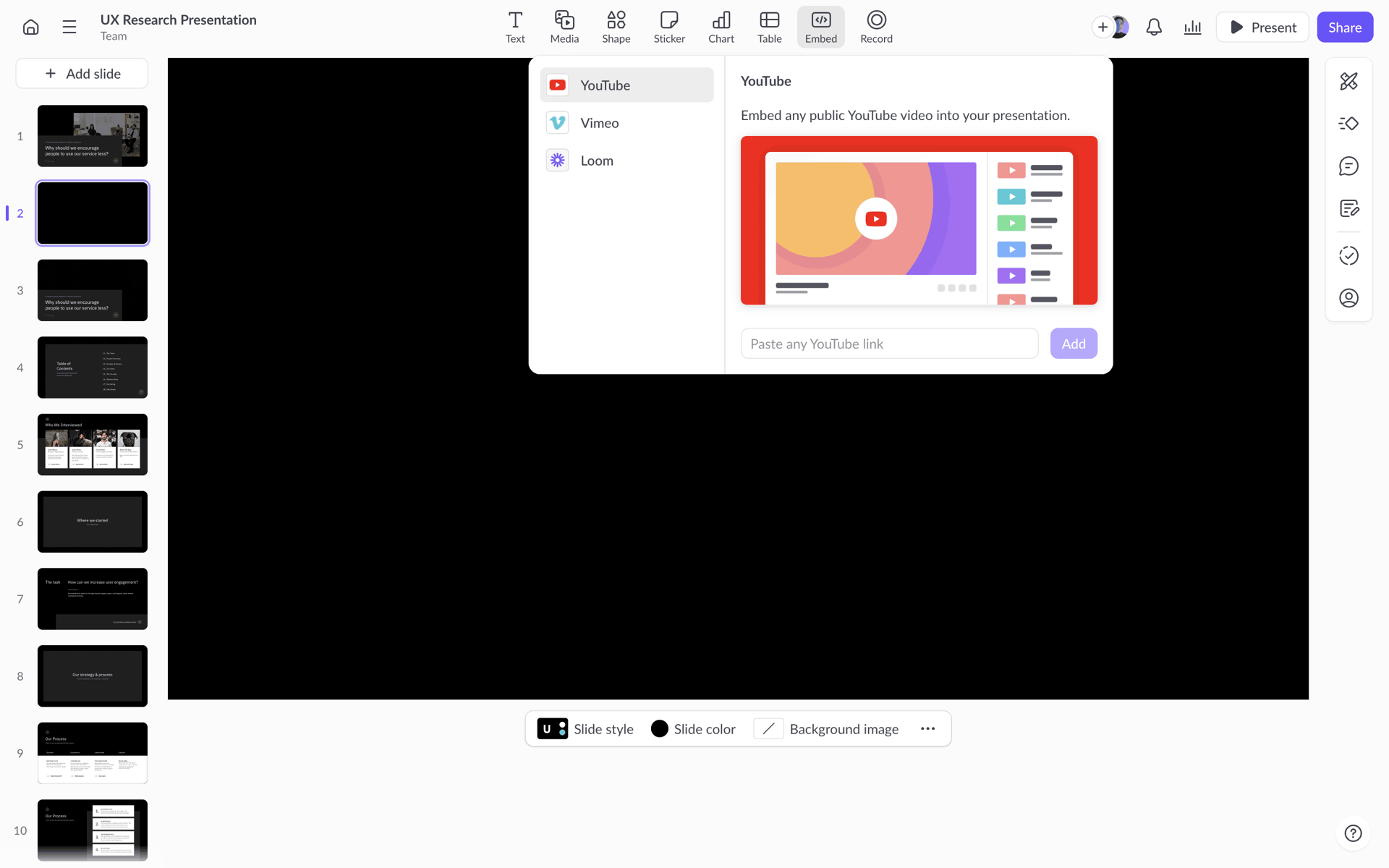 Pitch Web Collaboration interface screenshot 19