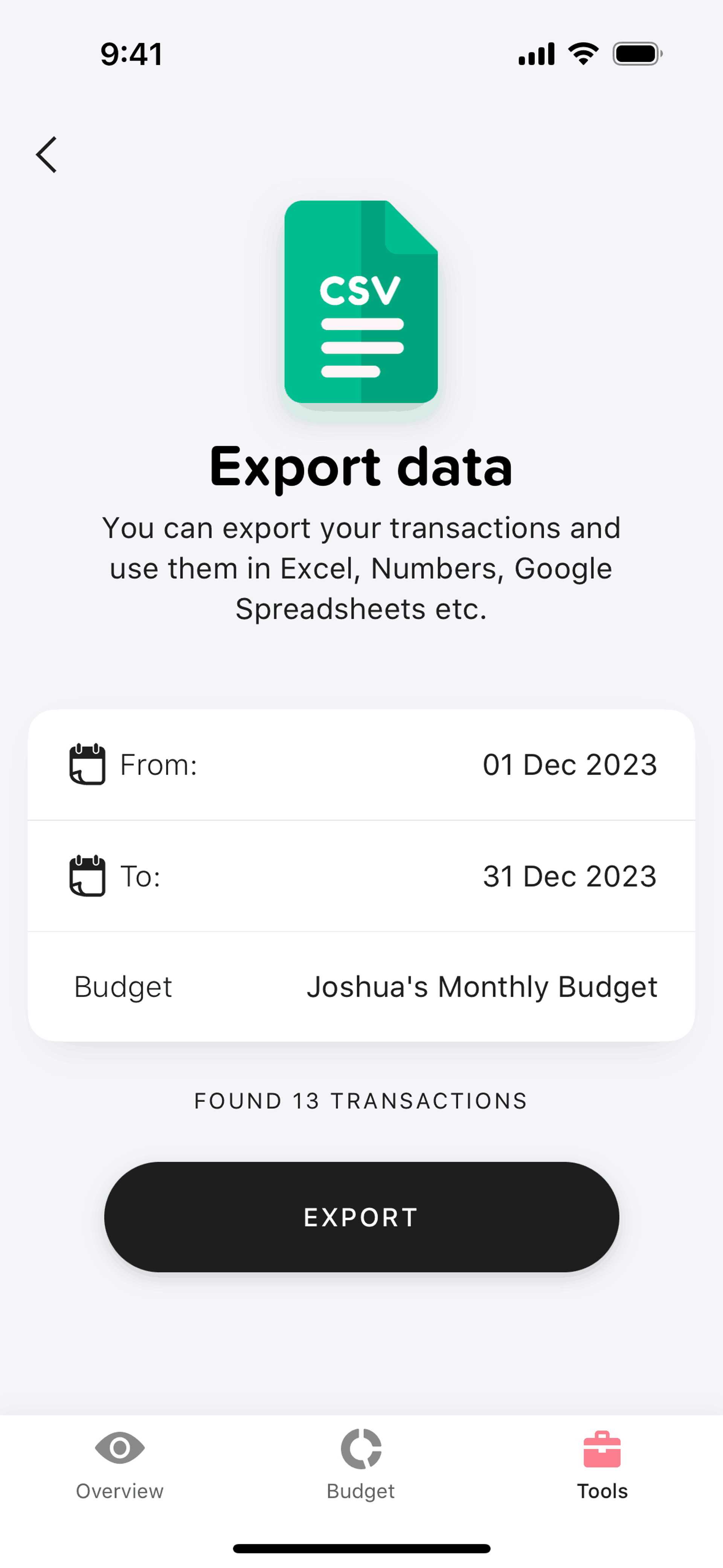 Buddy iOS Finance interface screenshot 16