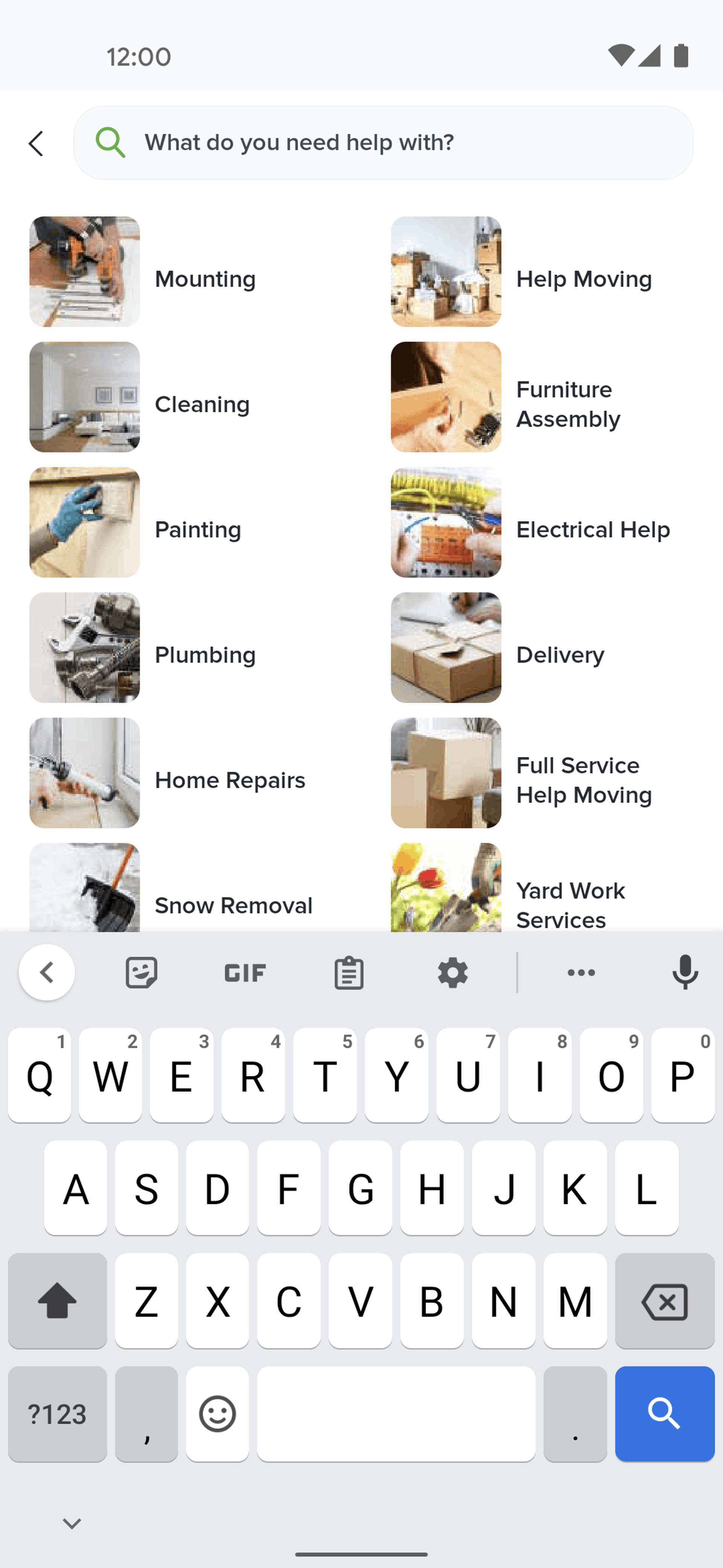 TaskRabbit Android Lifestyle interface screenshot 6