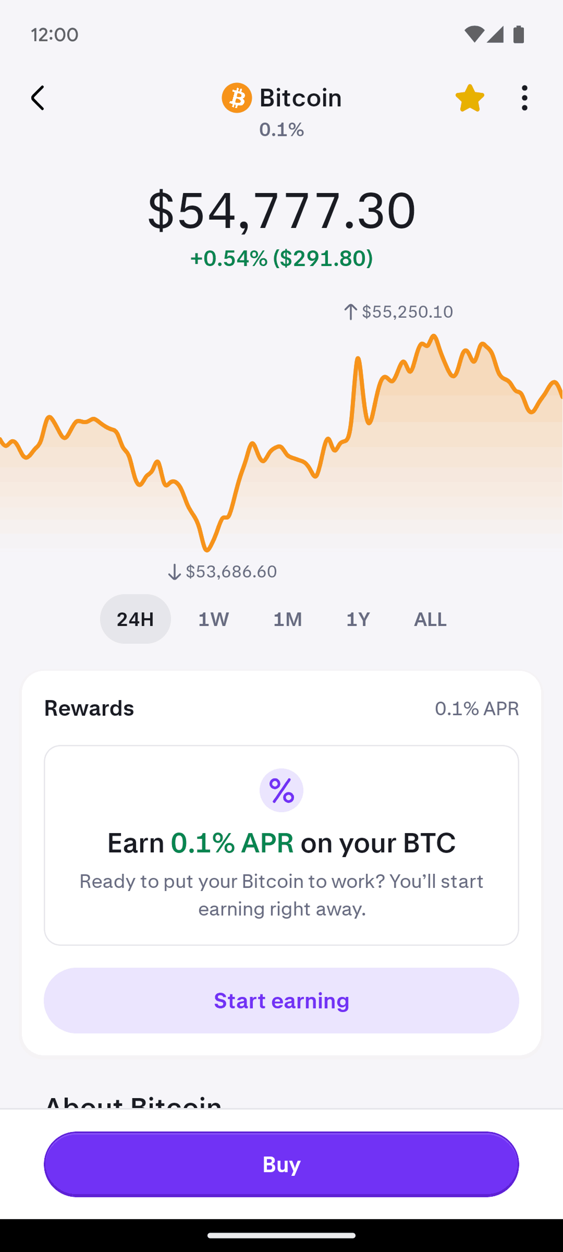 Kraken Android Finance interface screenshot 24