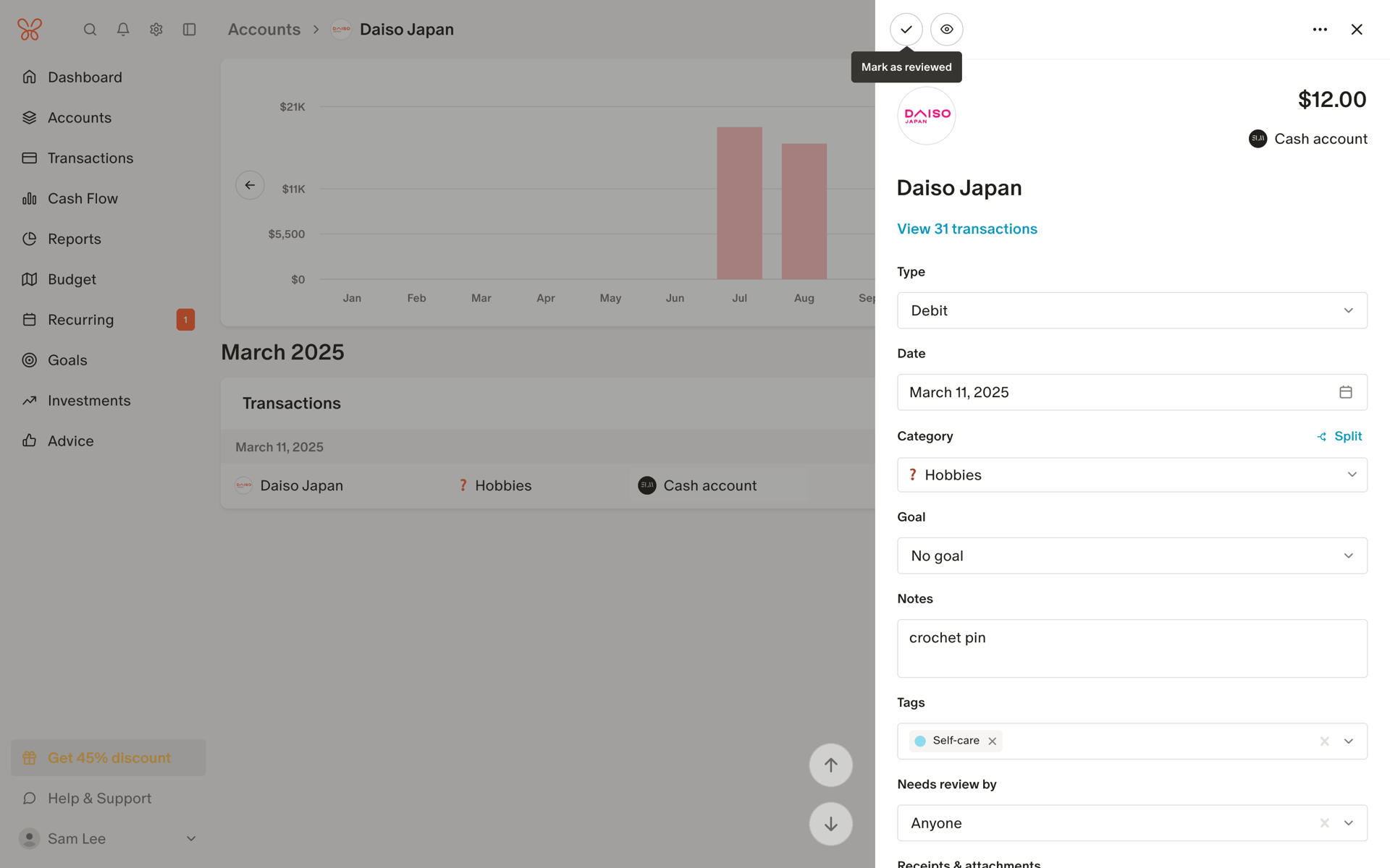 Monarch Web Finance interface screenshot 21
