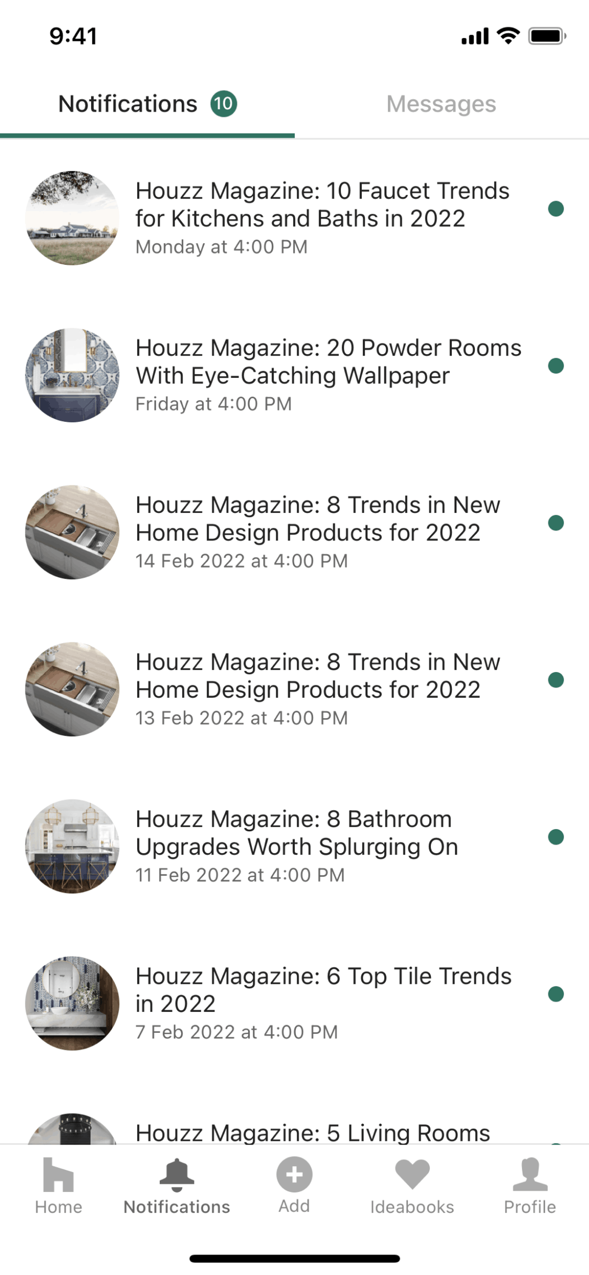 Houzz iOS Real Estate interface screenshot 2