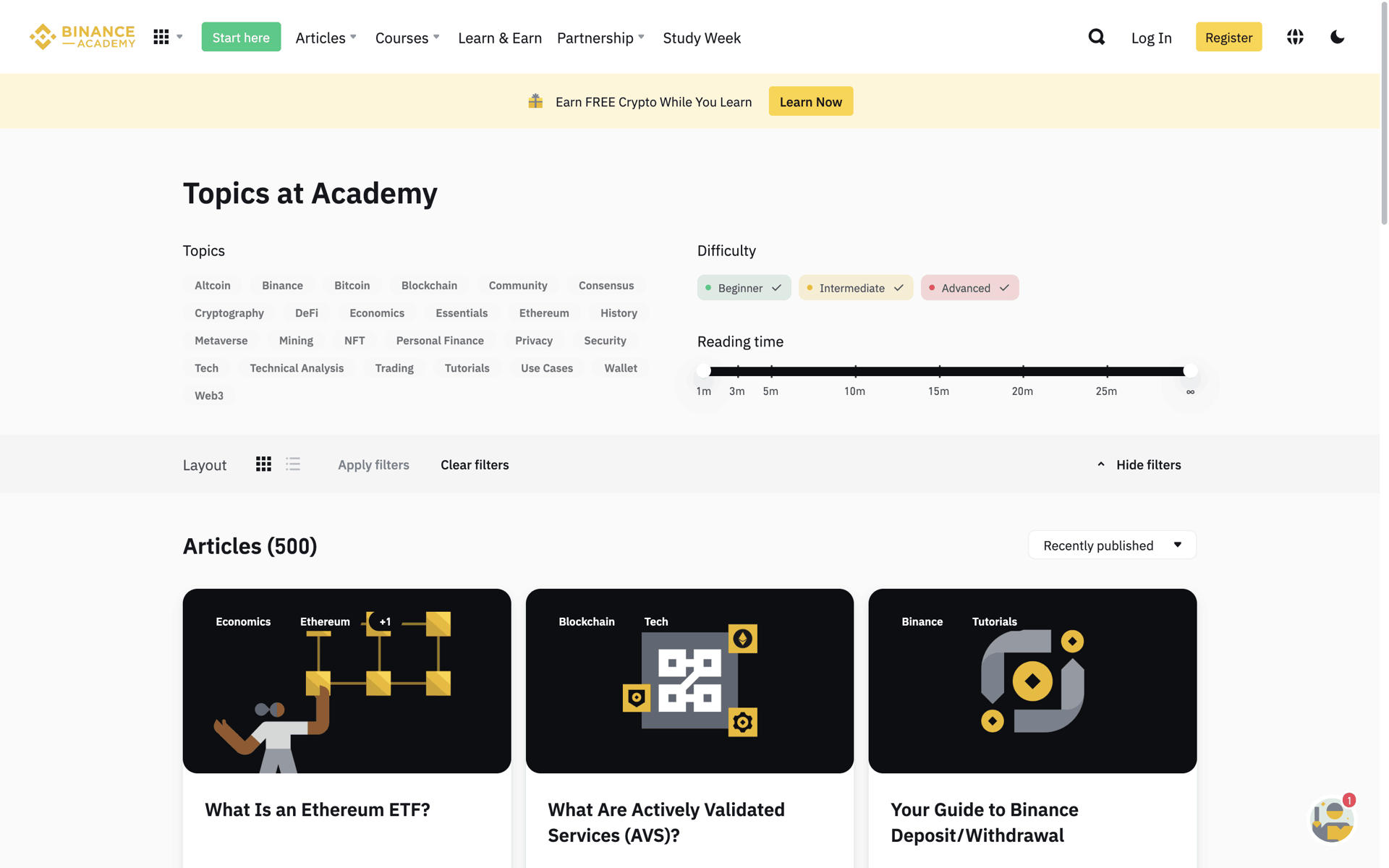 Binance Web Finance interface screenshot 8