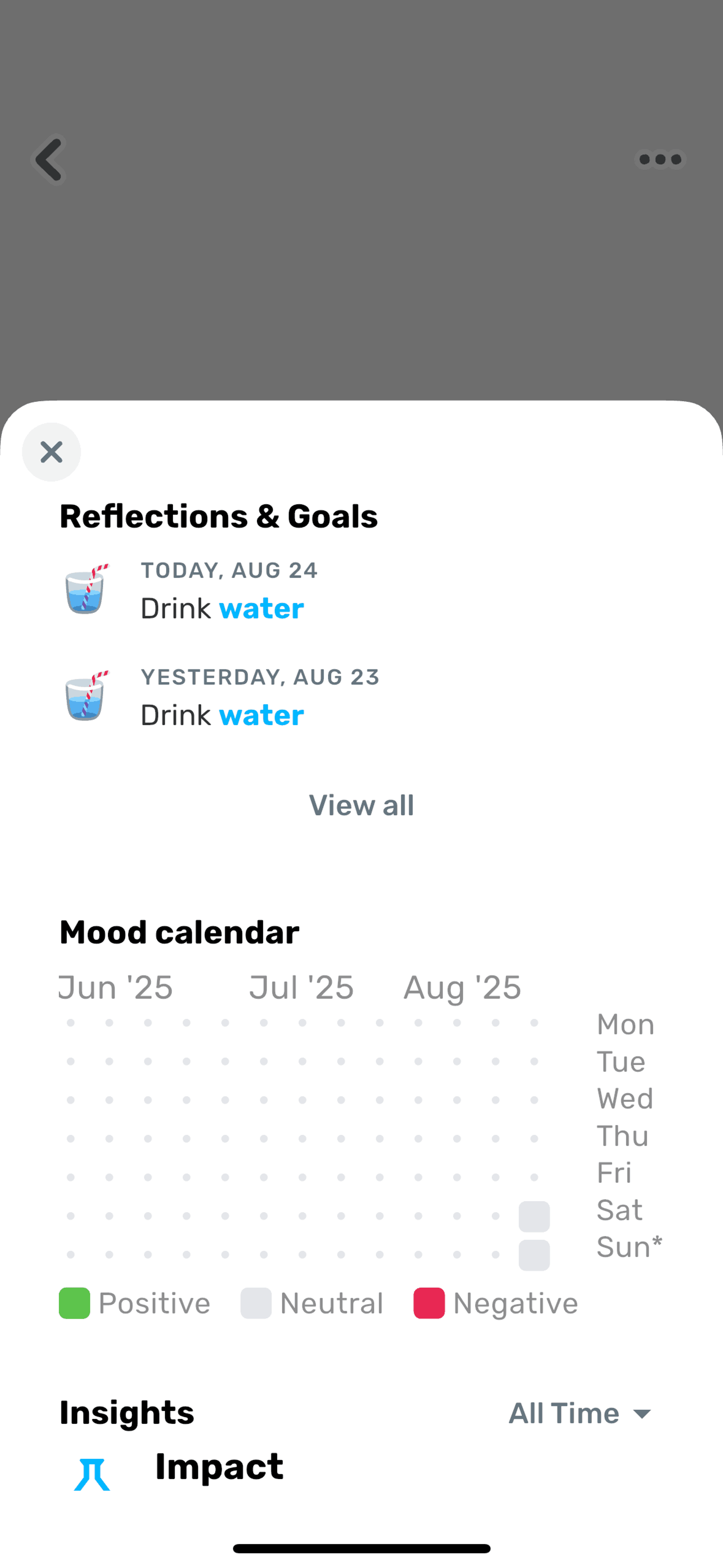 Finch iOS Health & Fitness interface screenshot 18