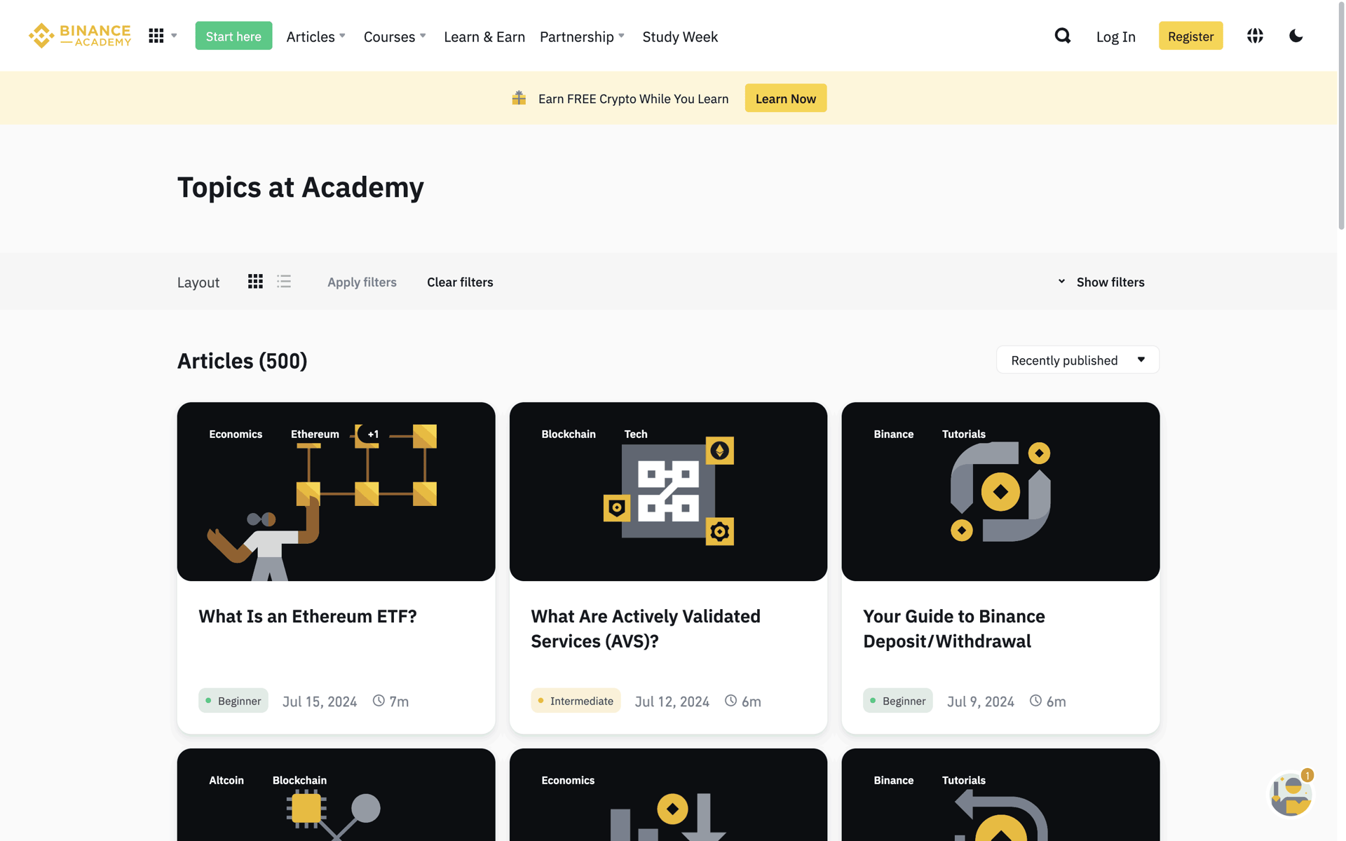 Binance Web Finance interface screenshot 11
